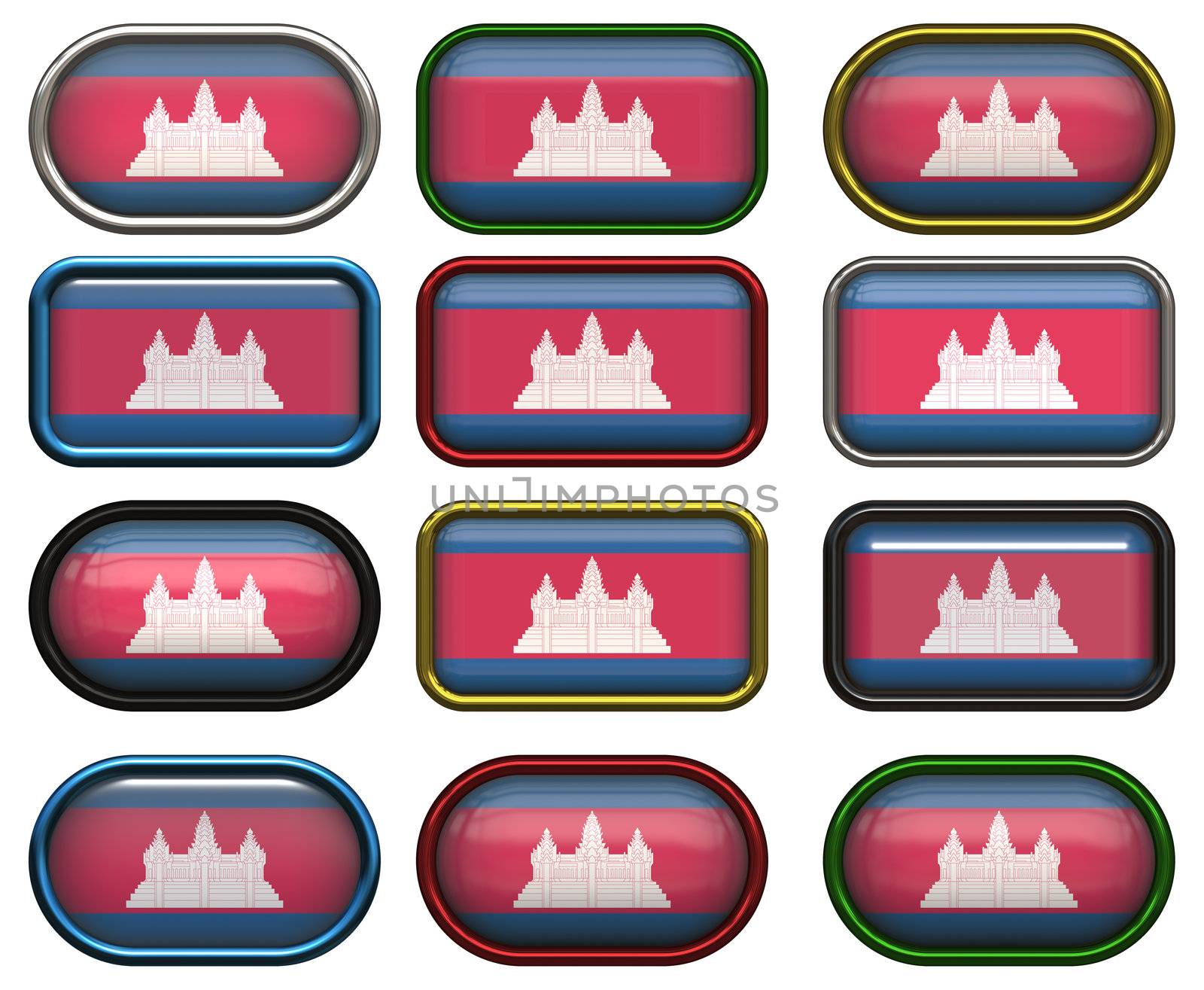 twelve buttons of the  Flag of Cambodia