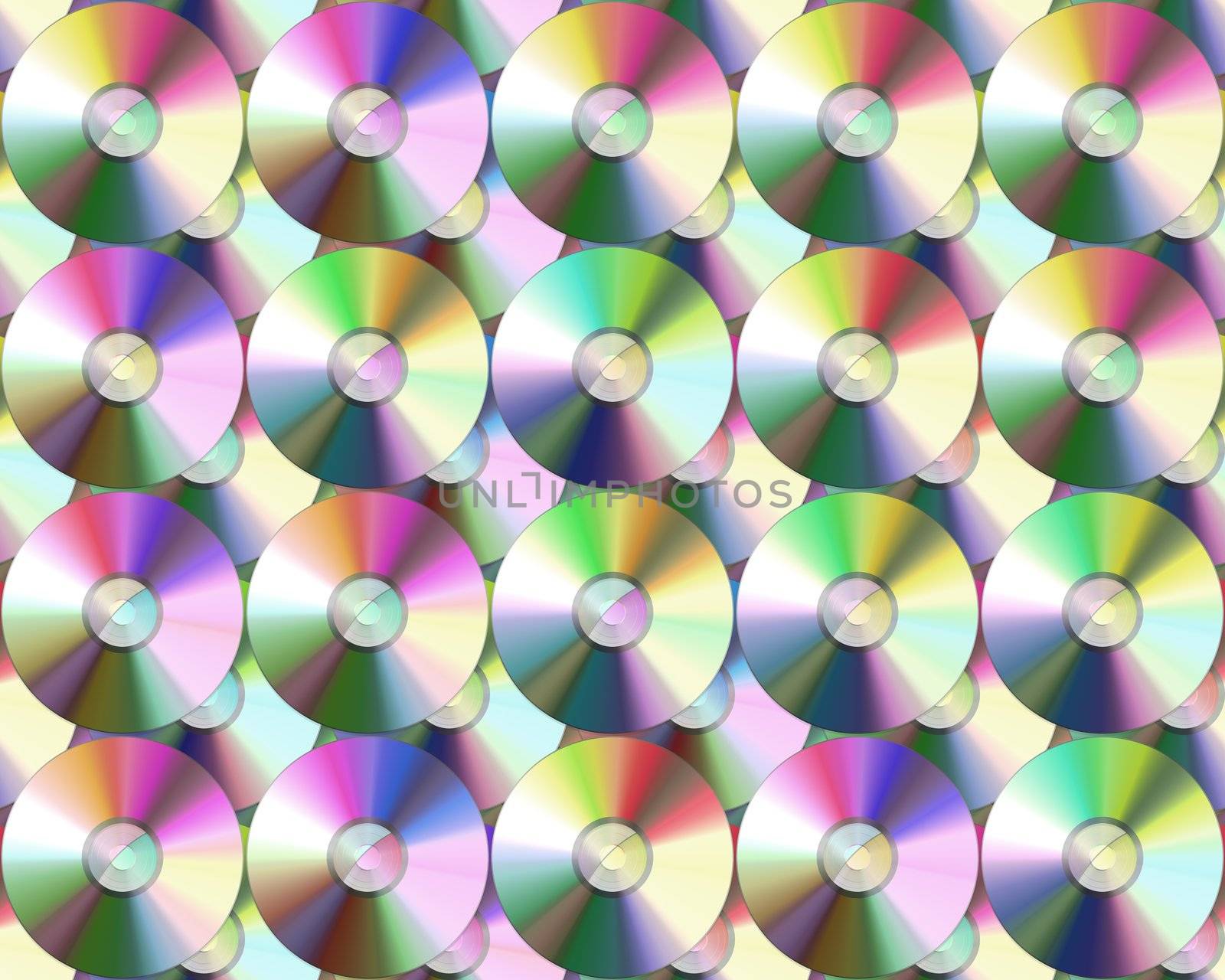 large image of rows of compact discs or dvds 