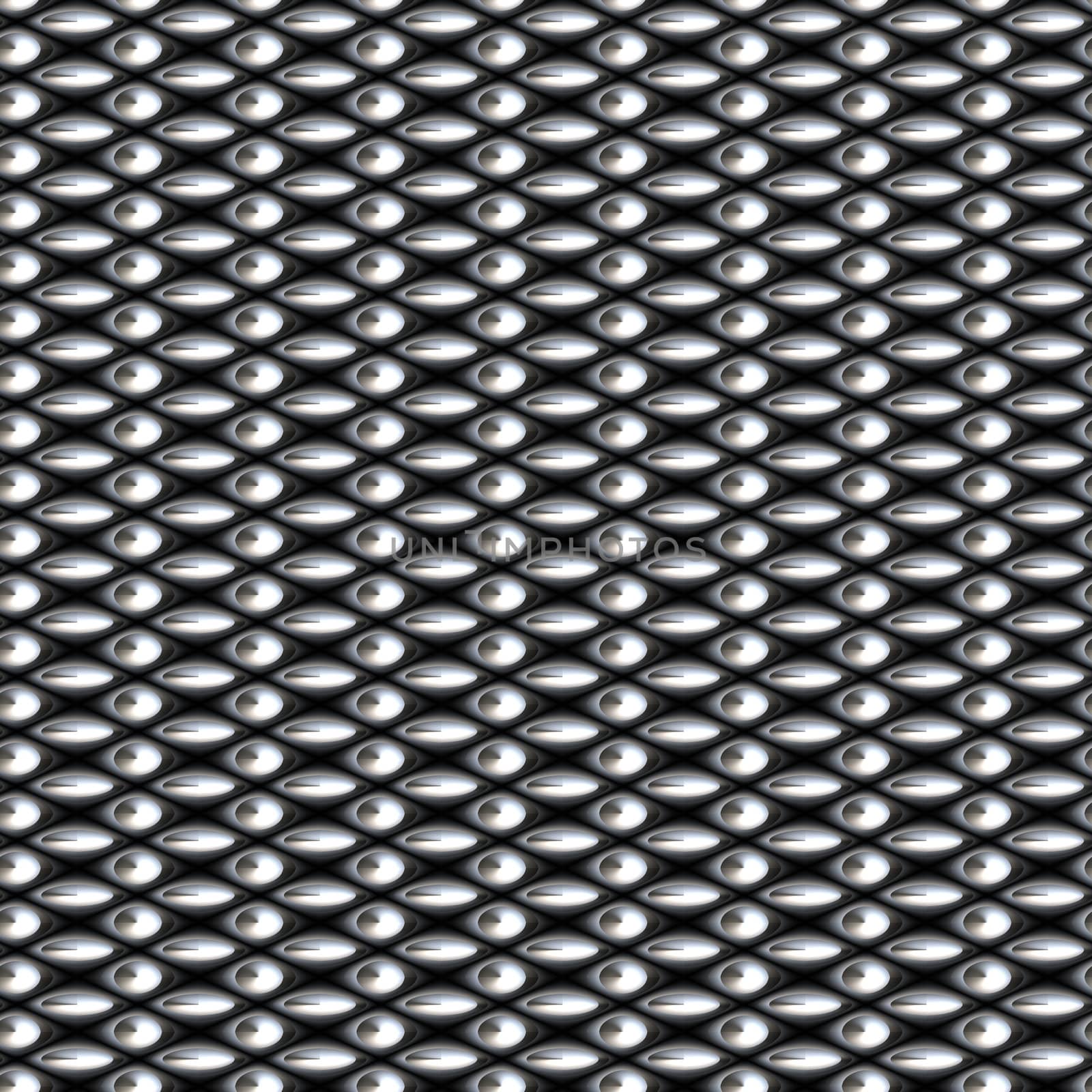 a large image of silver or chrome chain link mesh 