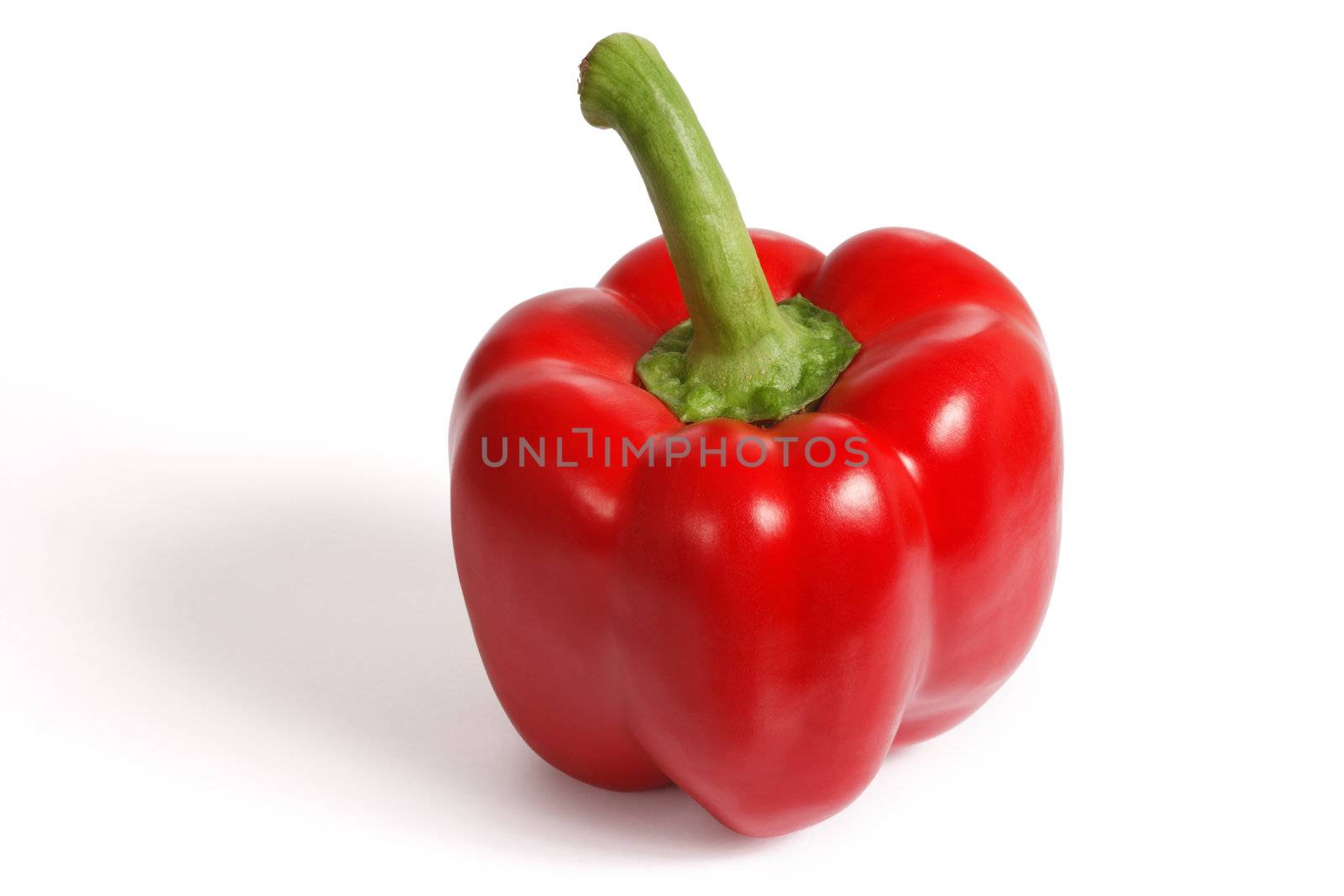Image of an isolated red pepper with clipping path provided.
