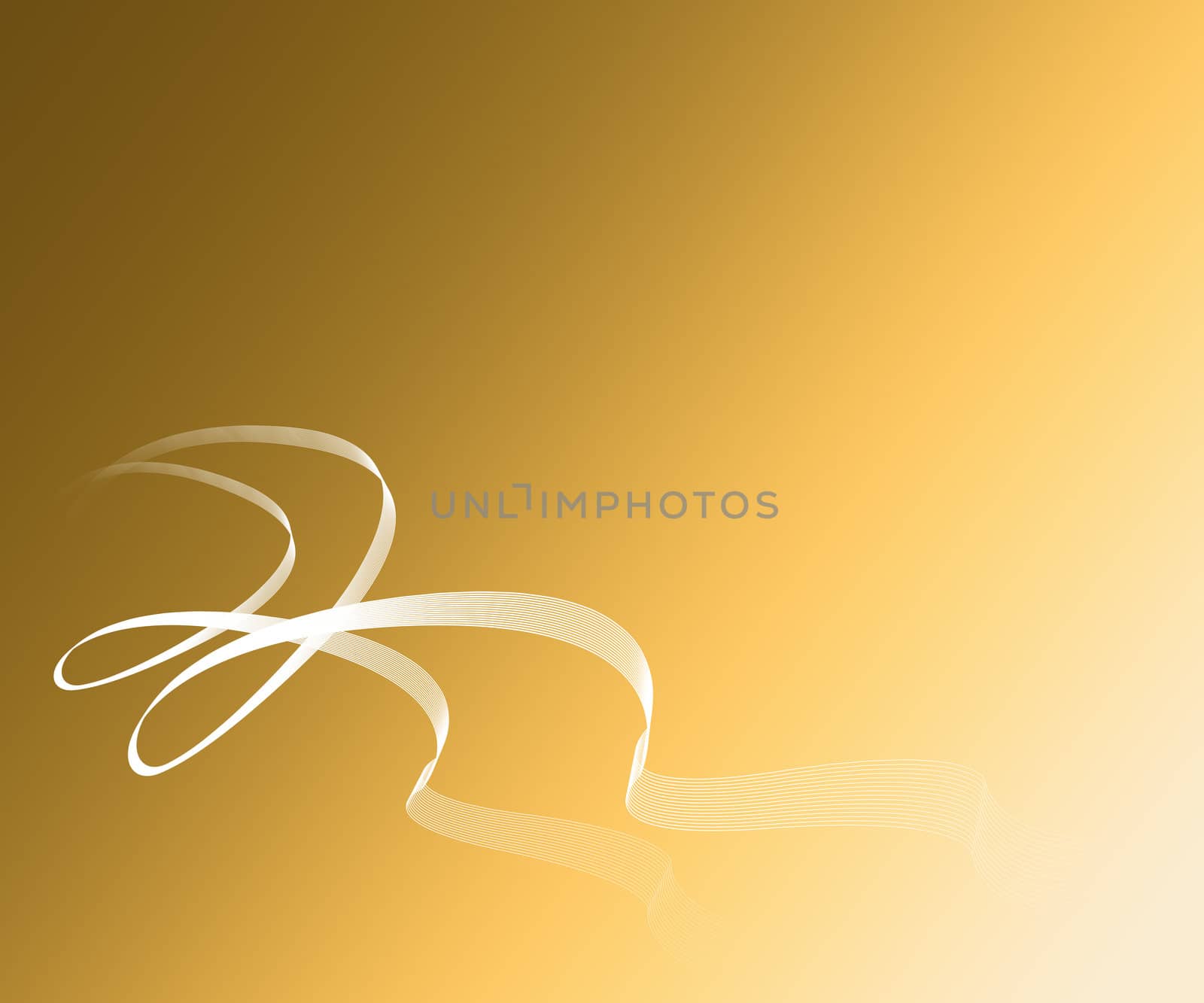 tichet with whit white ribbons on gold backgrounds