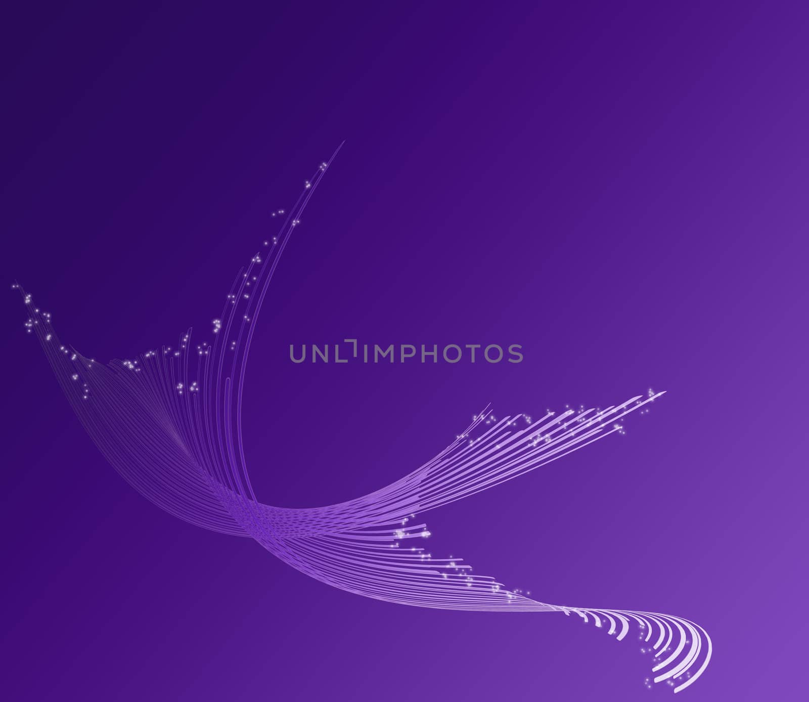 decoration on white paper with purple background gradient