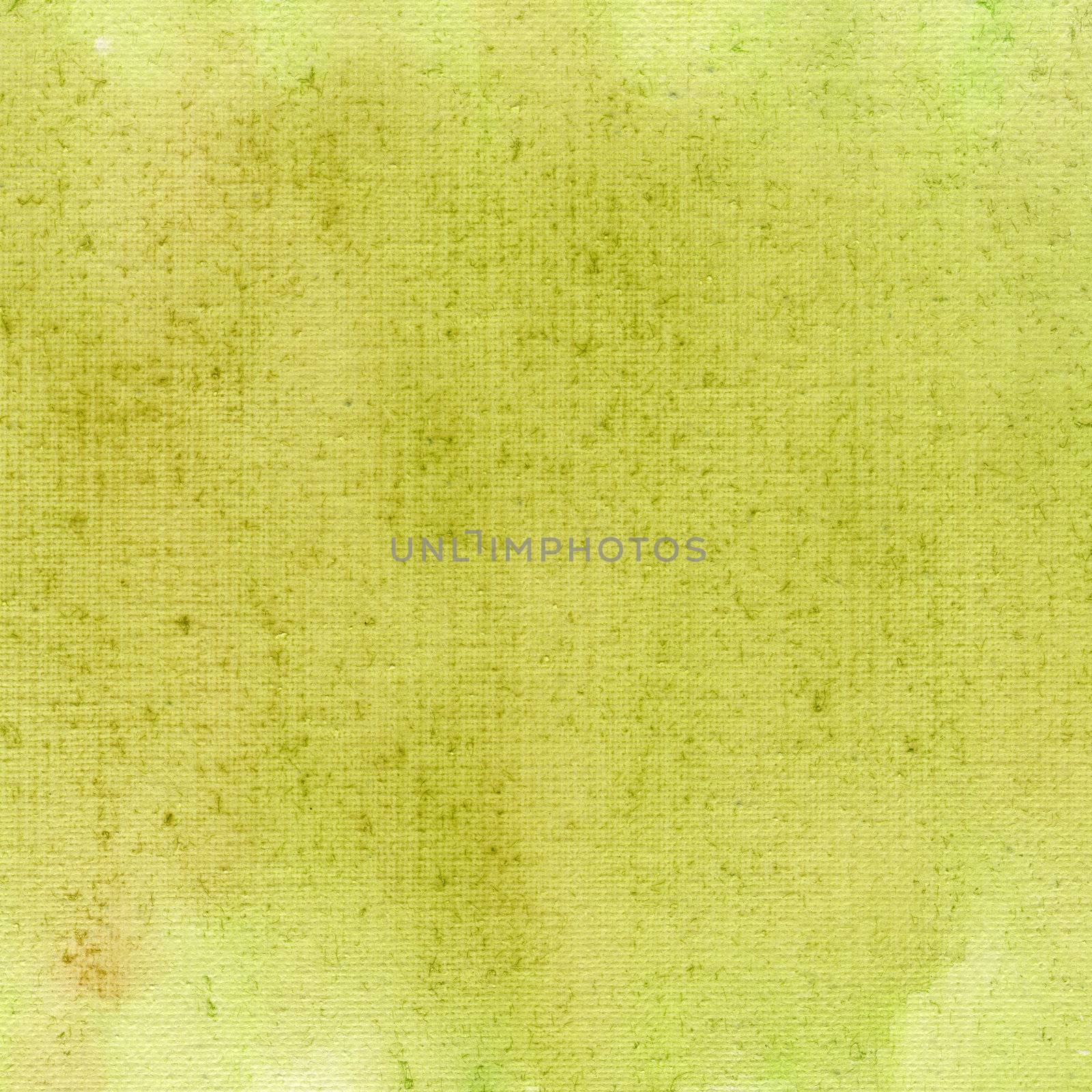 light green and yellow watercolor abstract on white cotton artist canvas, self made by photographer