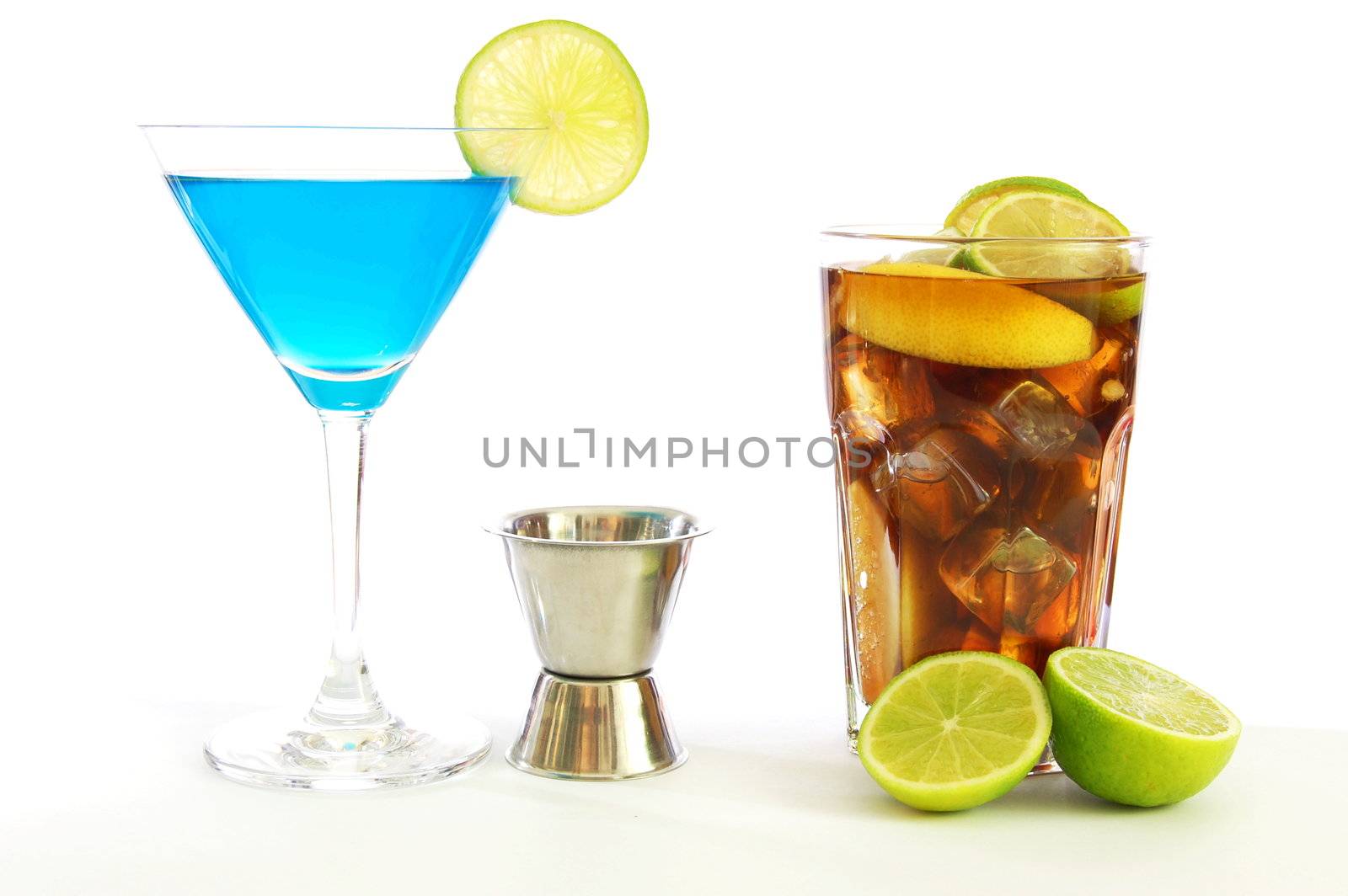 cocktail party drink isolated on white background