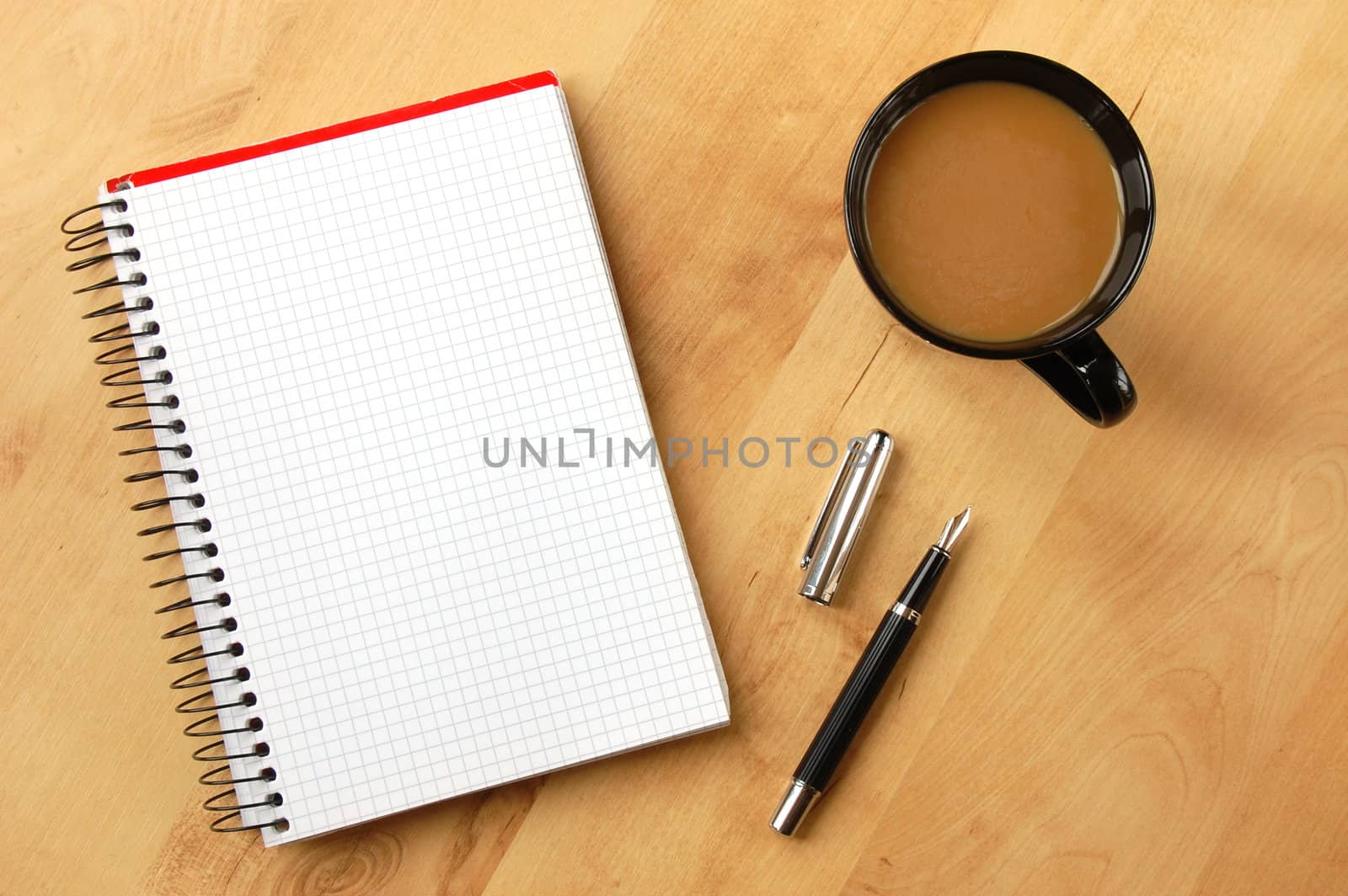 business still life with empty sheet paper for copyspace