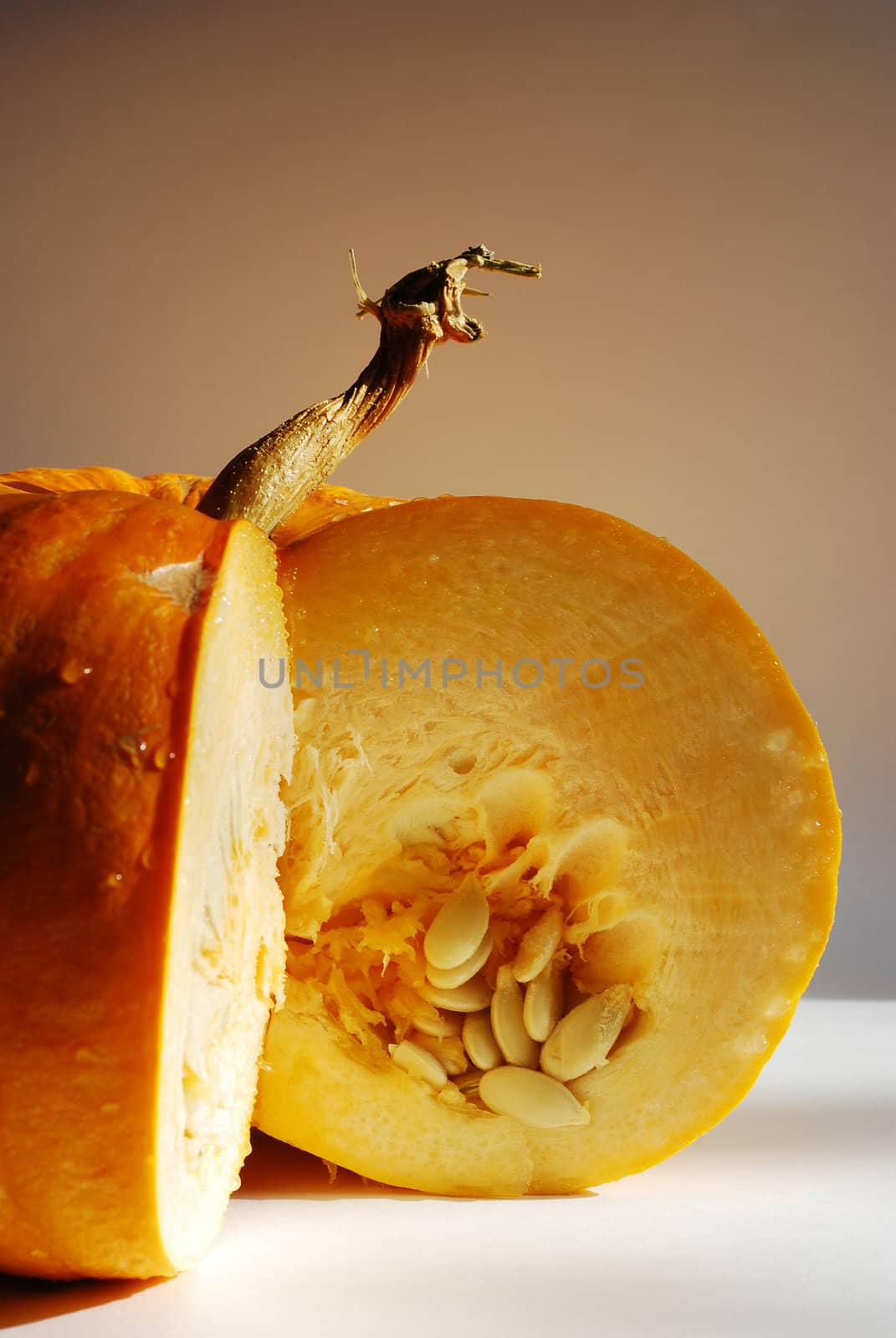 Close up of orange pumpkin