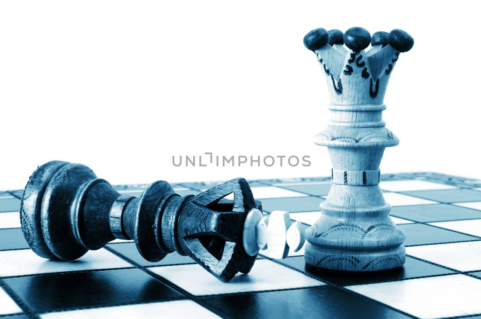chess pieces showing concept for strategy success and battle in business