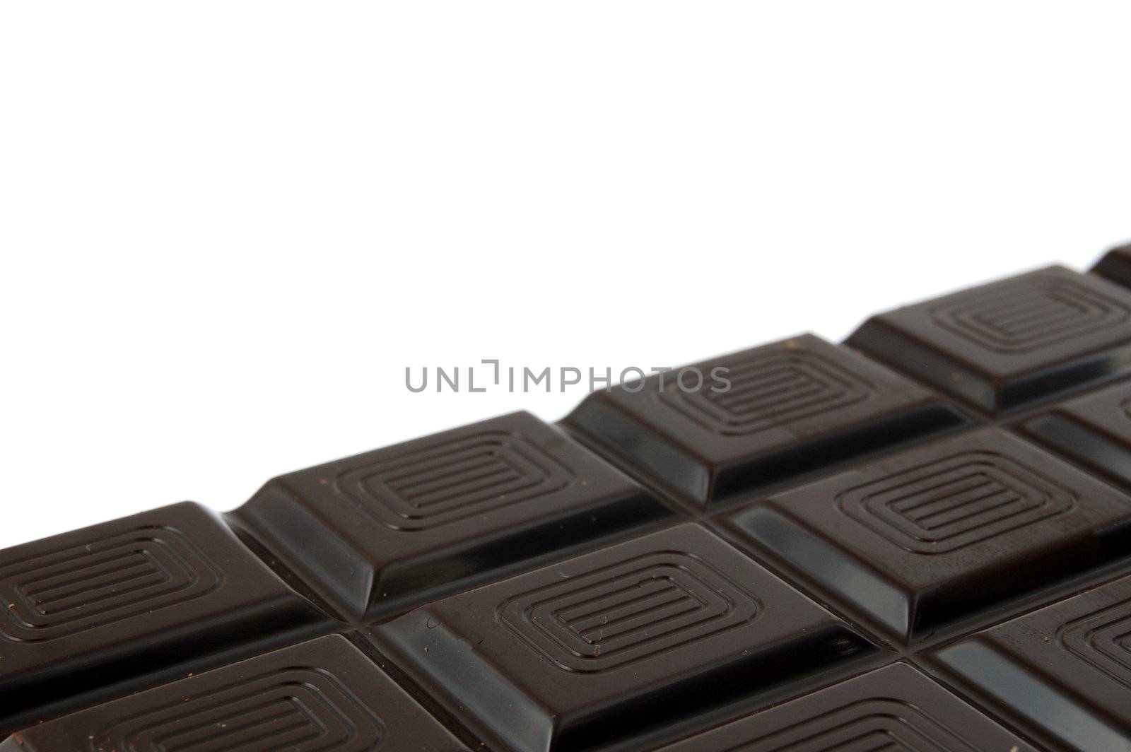 sweet chocolate for baking isolated on white background