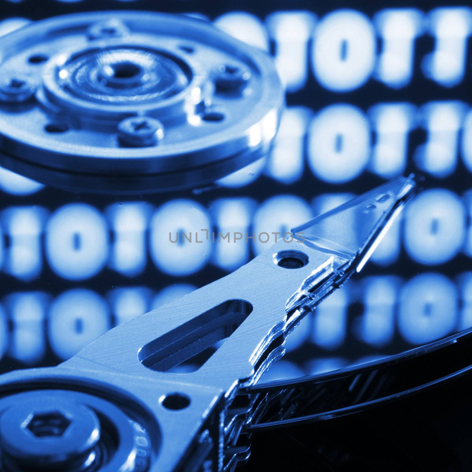 hard disc drive or hdd with data from a computer