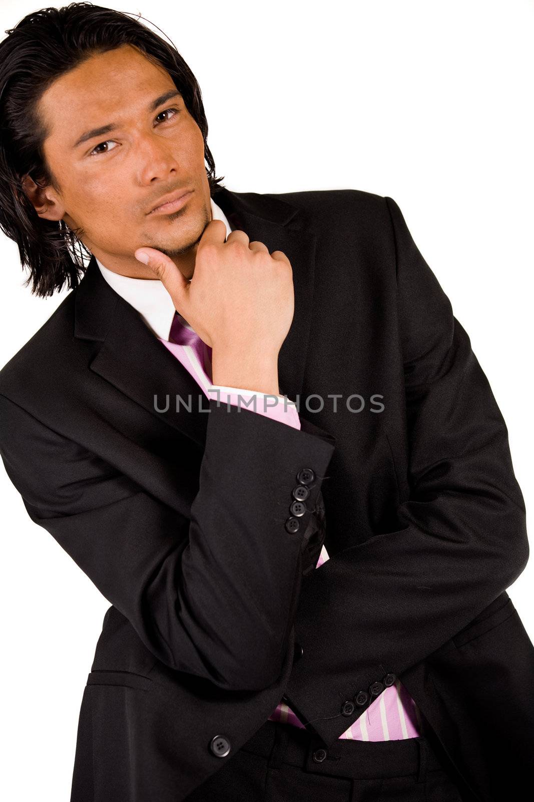 Young indonesian man in a business suit