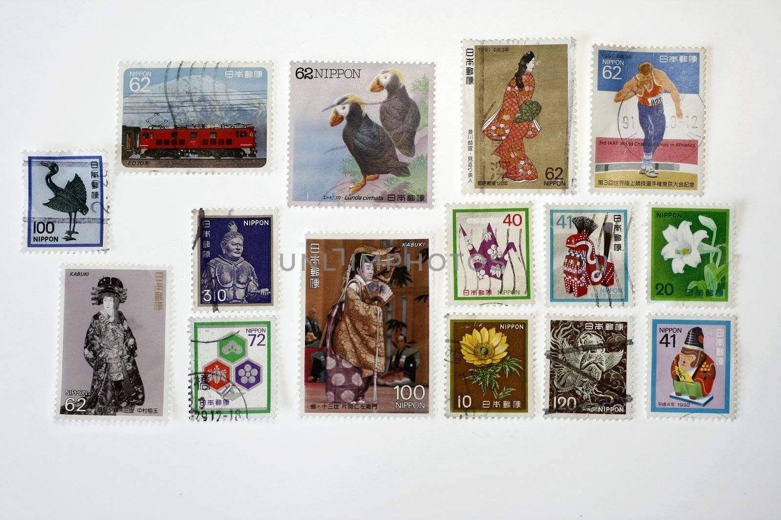 Japan Vintage Stamps by sacatani