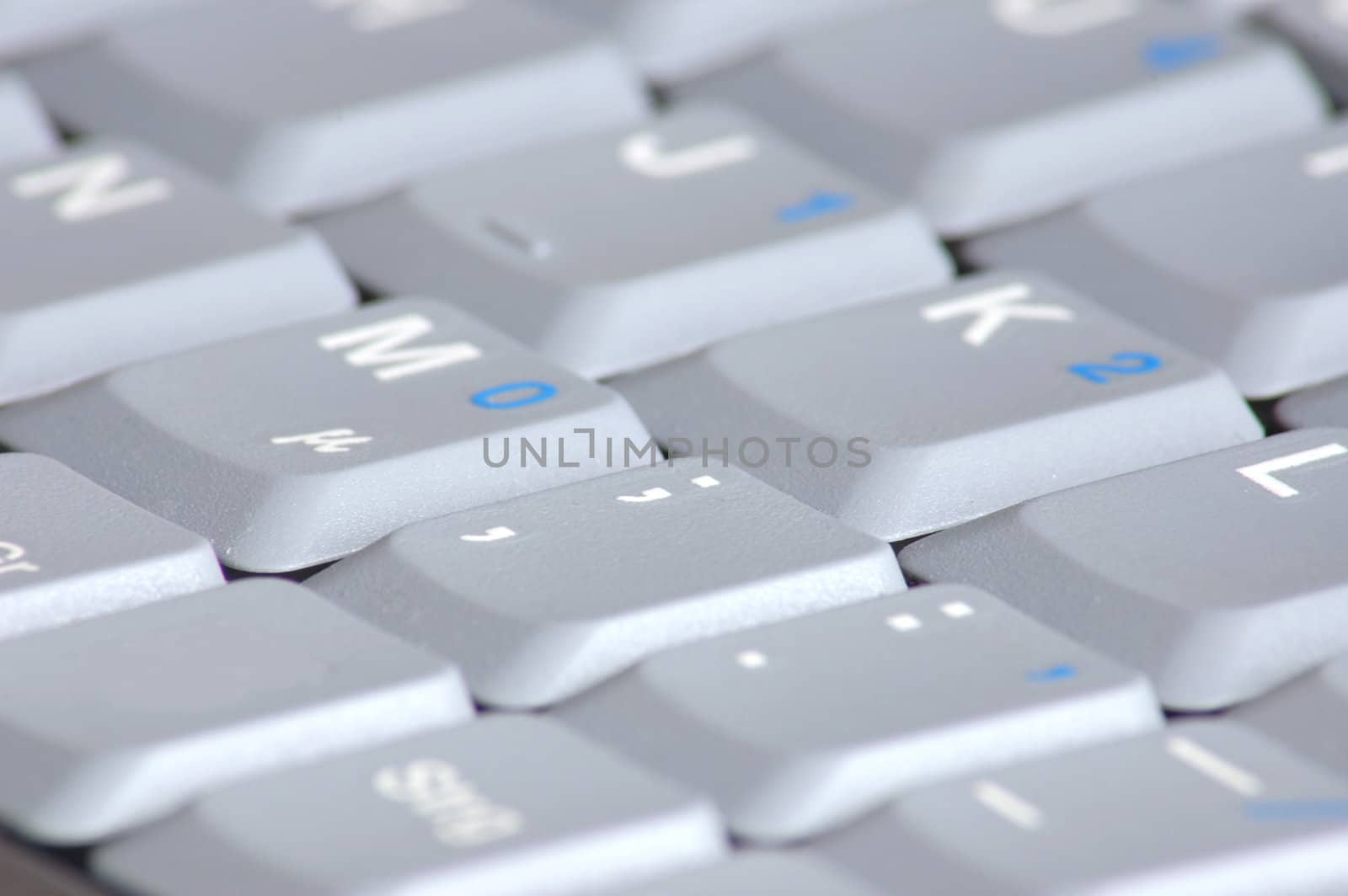 gray keyboard of a business laptop computer