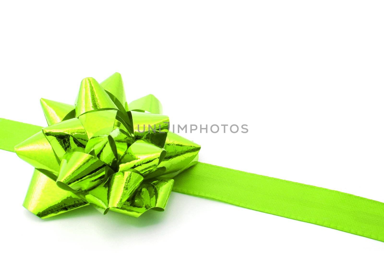 christmas gift with ribbon and copy space