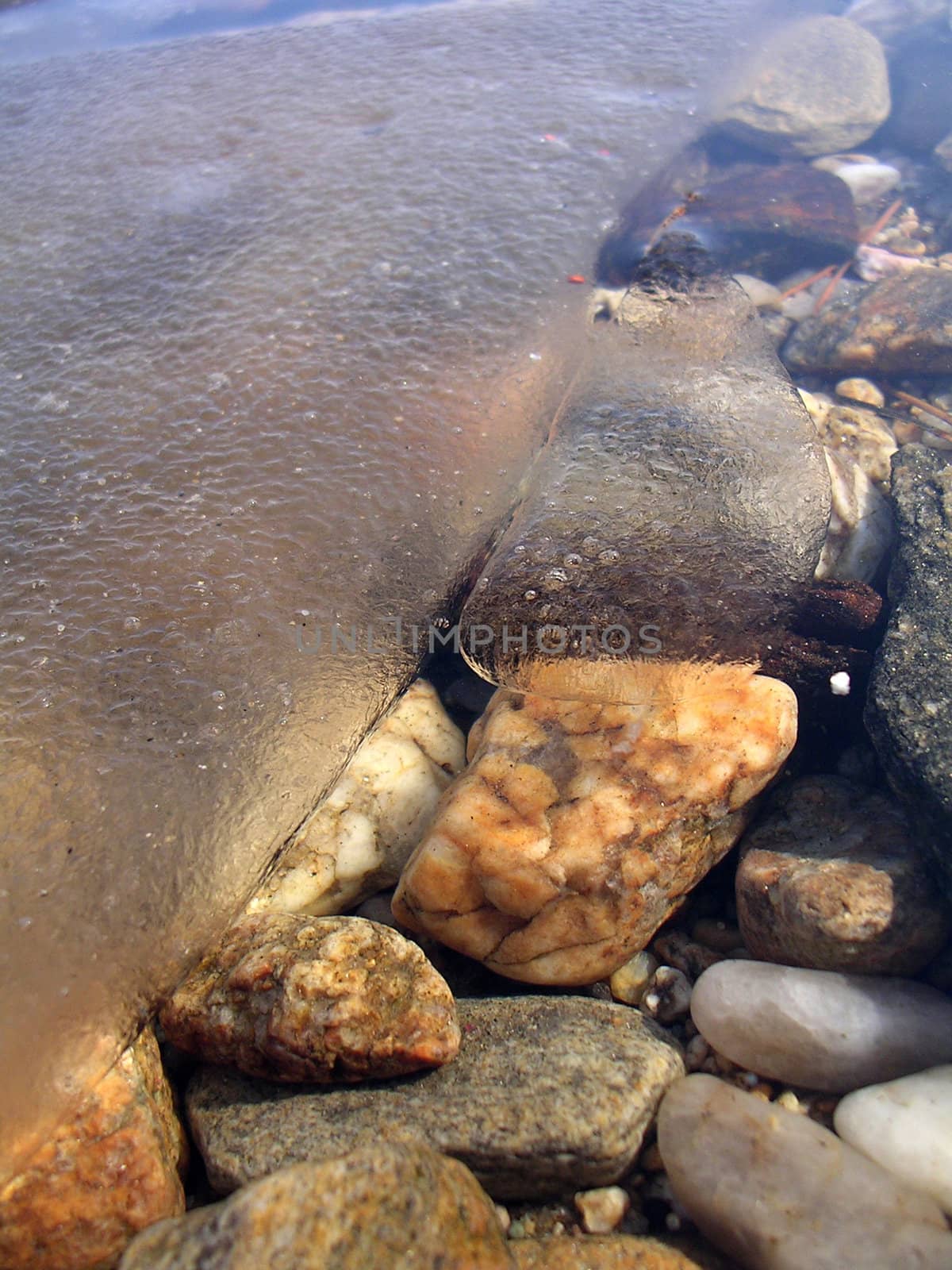 stones and ice.