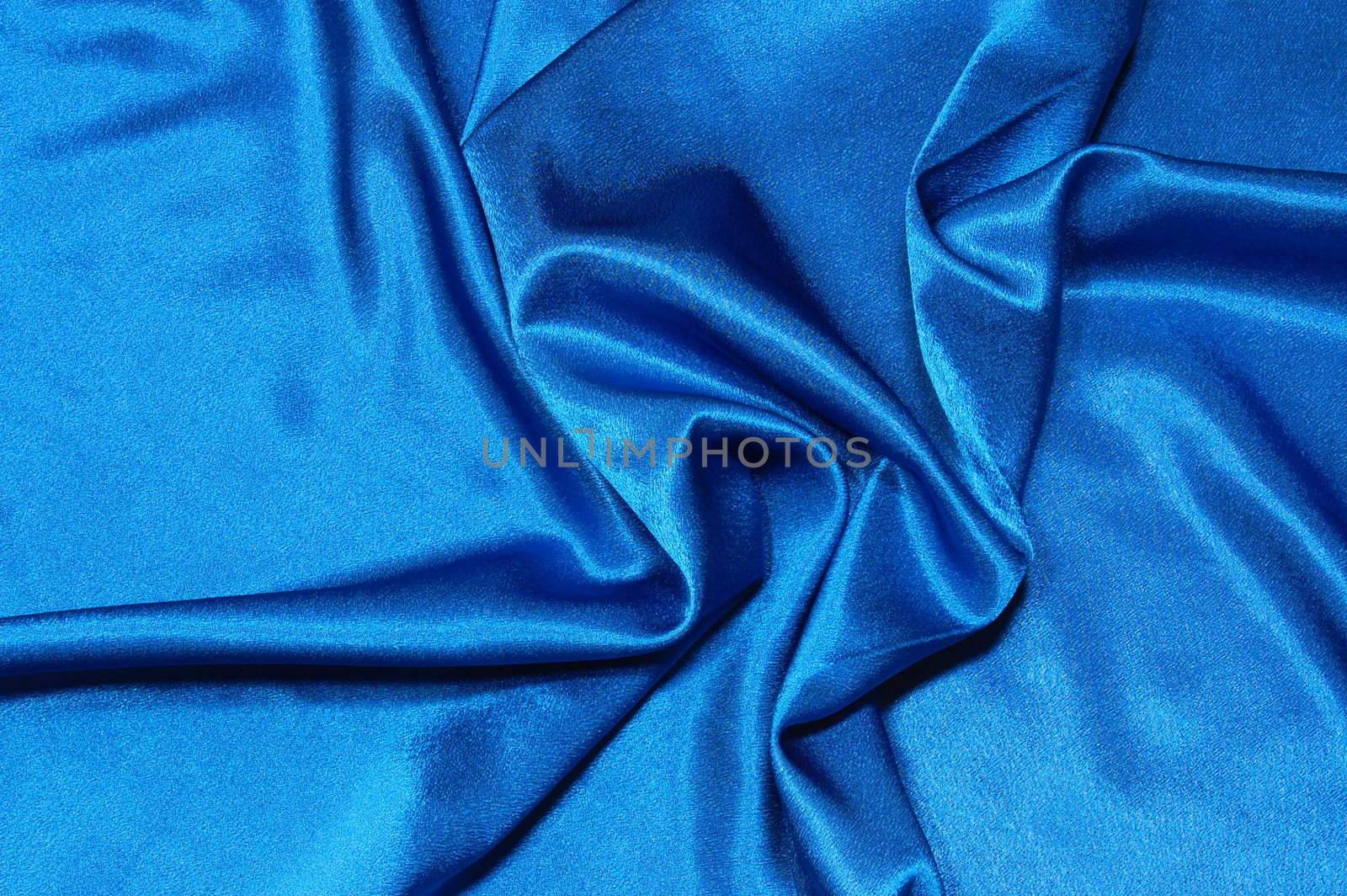 blue satin or silk background with textile texture