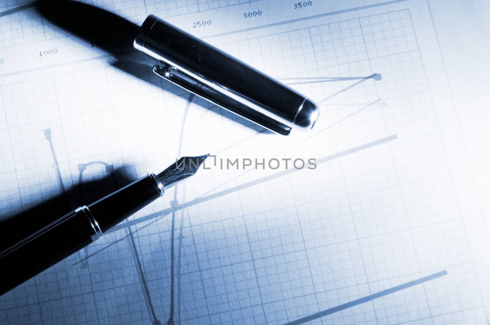 stock market concept with financial graph showing success in business