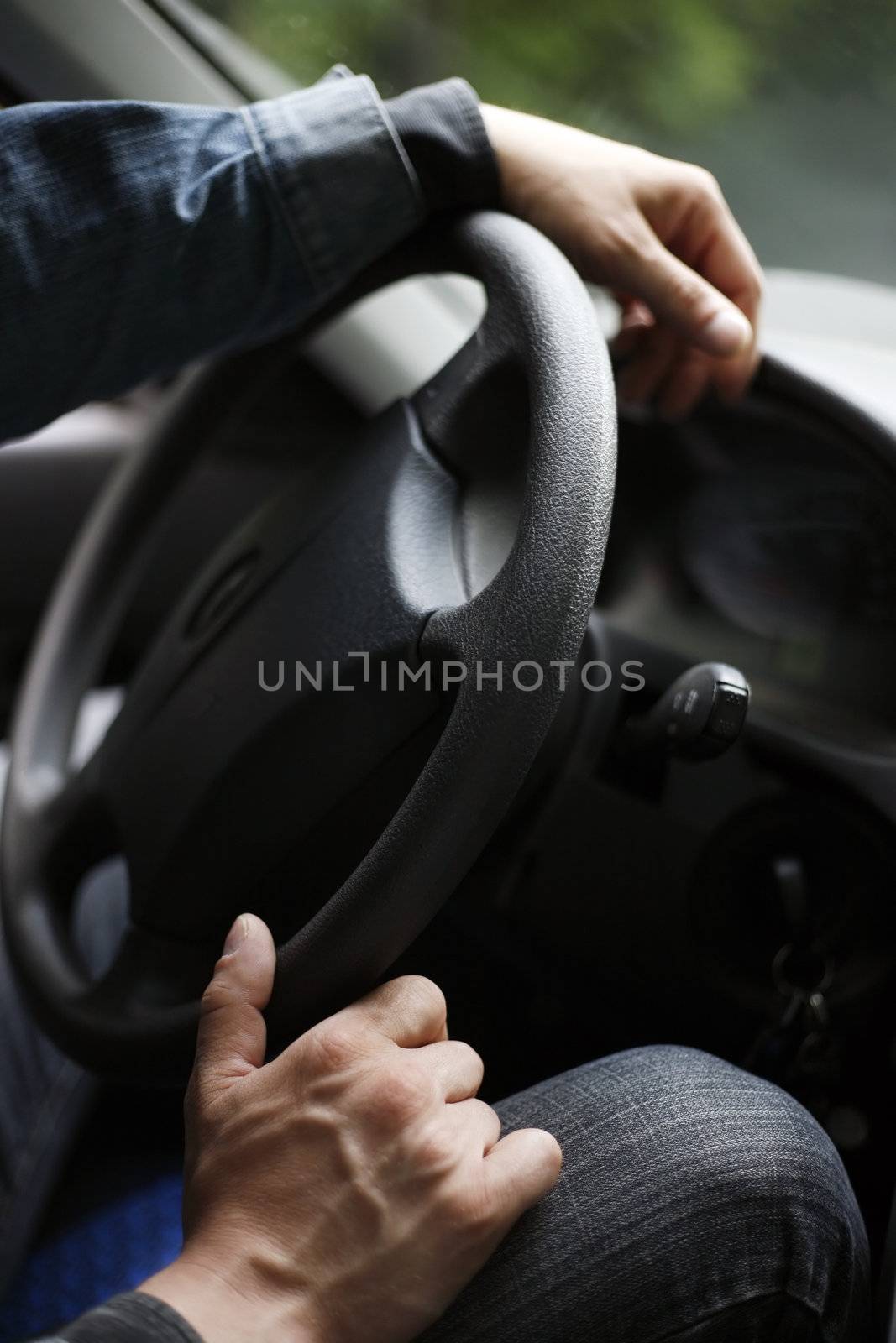 Conceptual picture about the driver and road