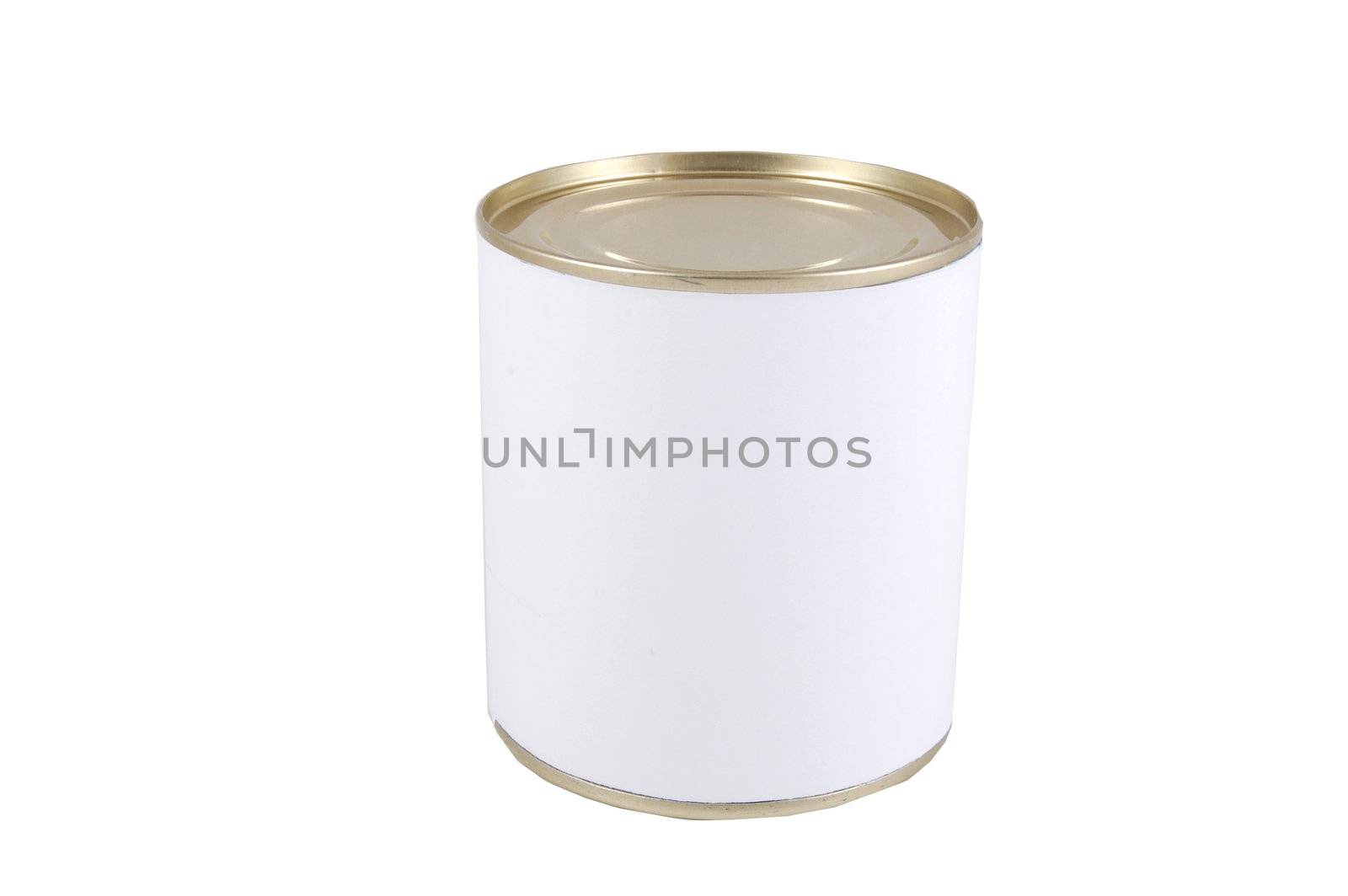 white food tin isolated on a white background