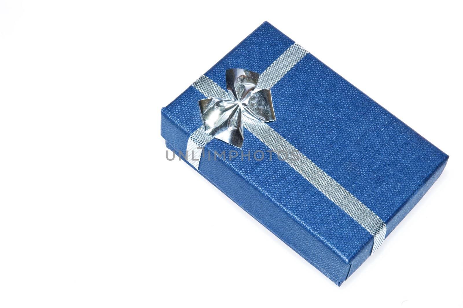 Blue box isolated on white background