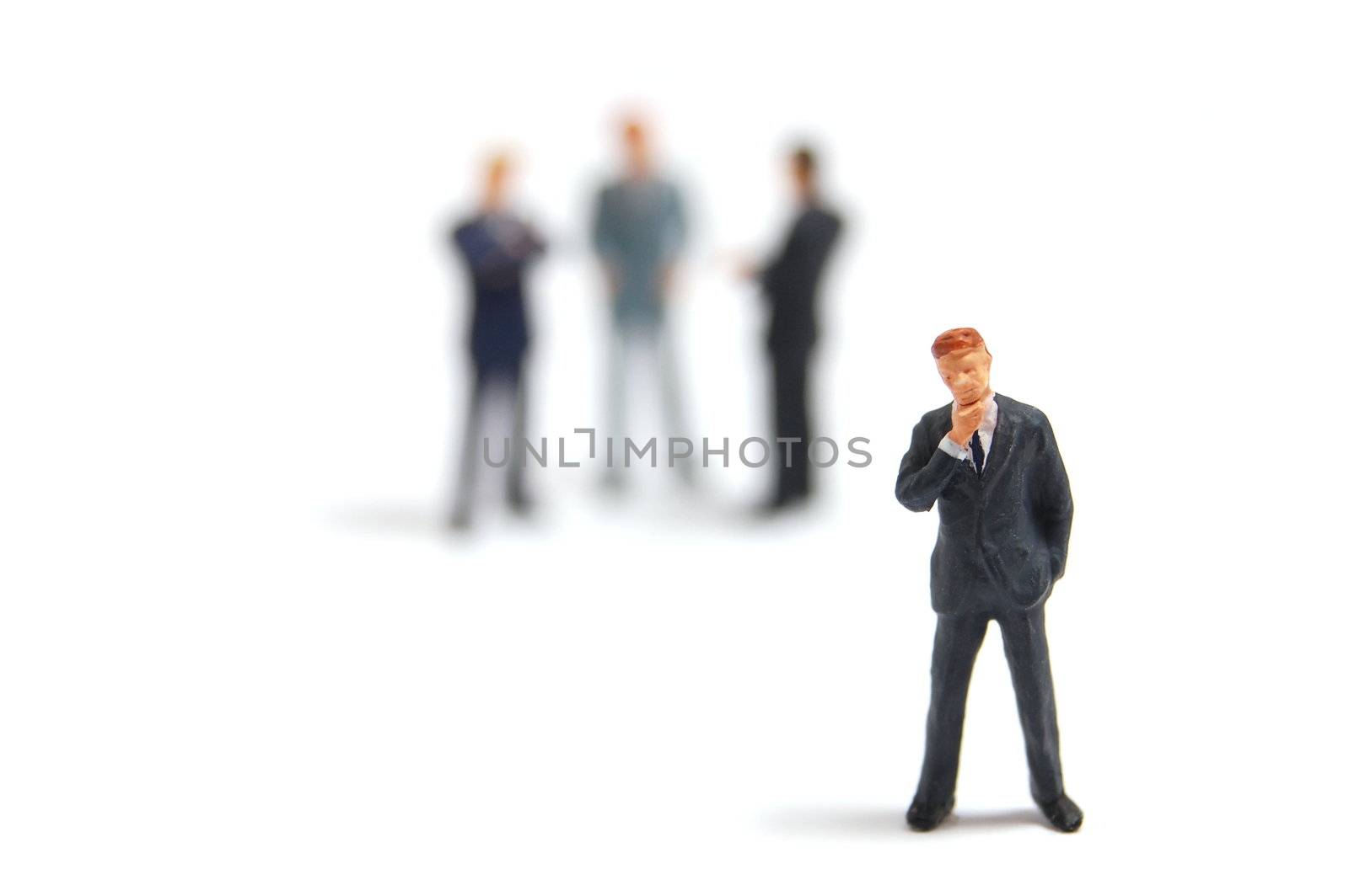 talking business people isolated on white background