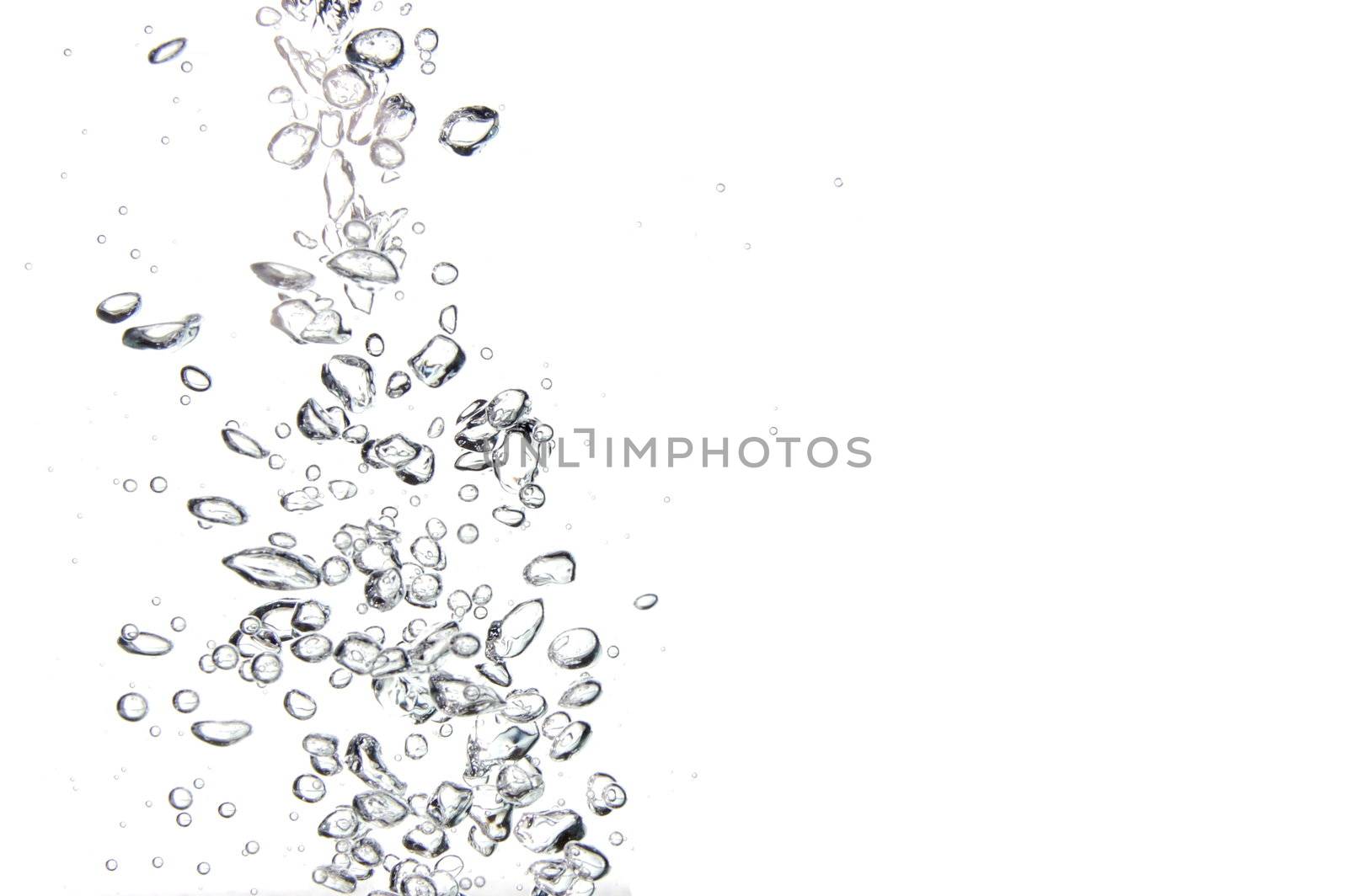cool water background with bubbles and space for a text message