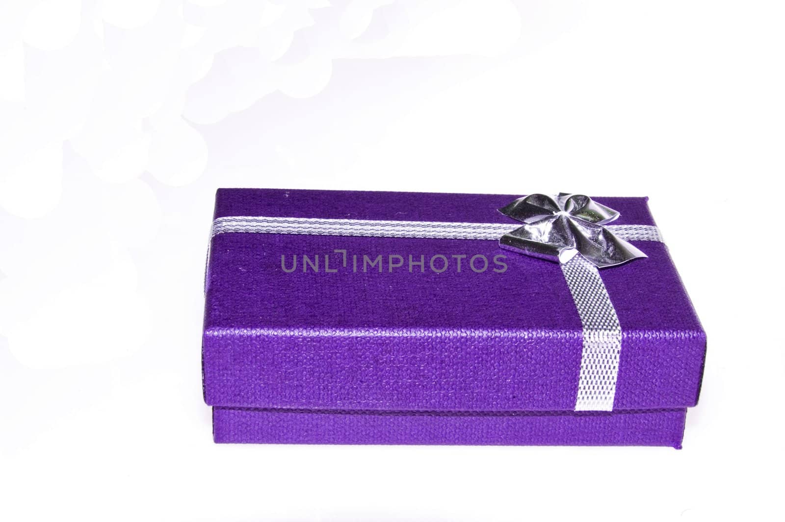 Violet box isolated on white background