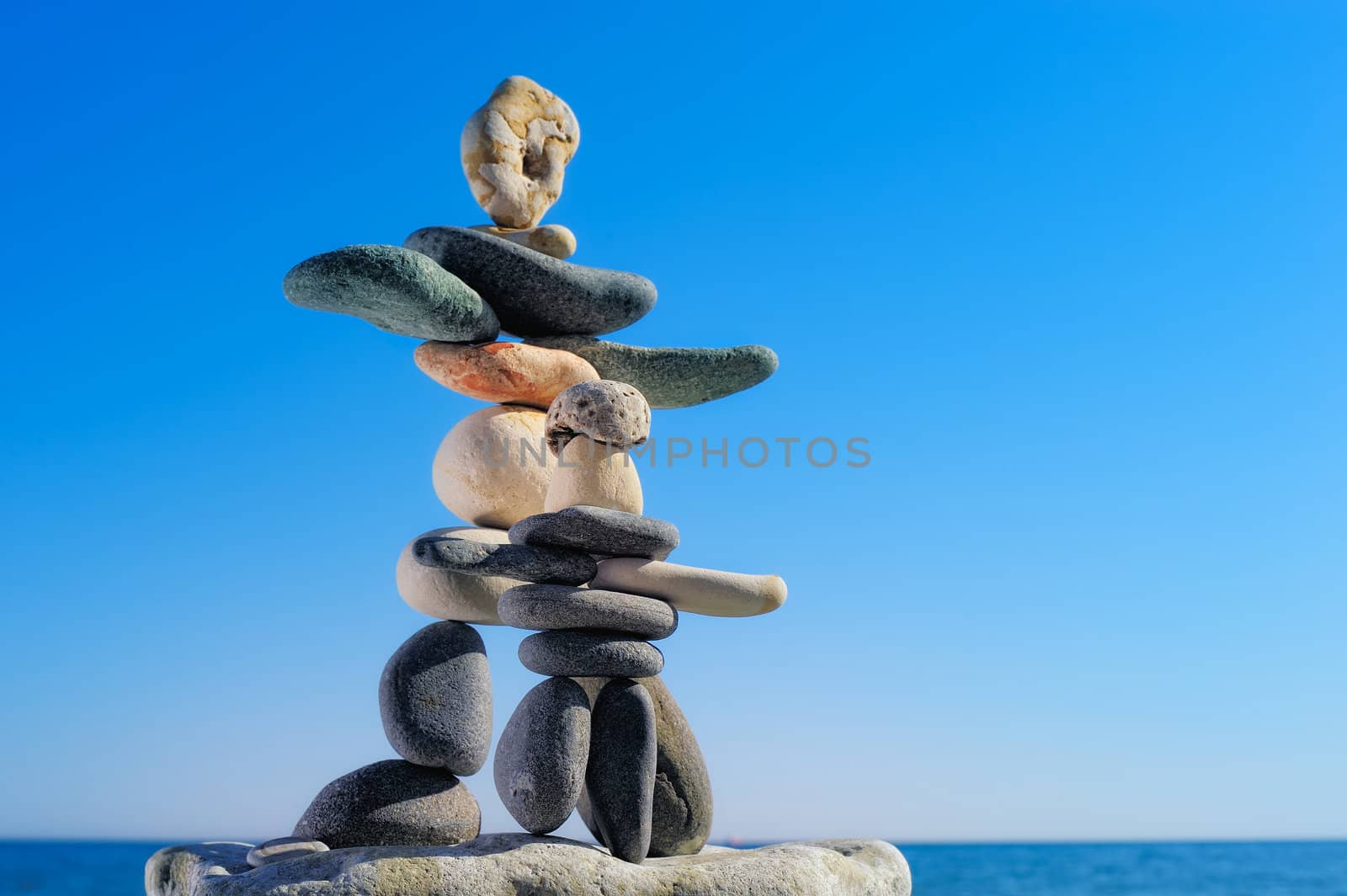 Two figurine from the pebbles on the sea shore
