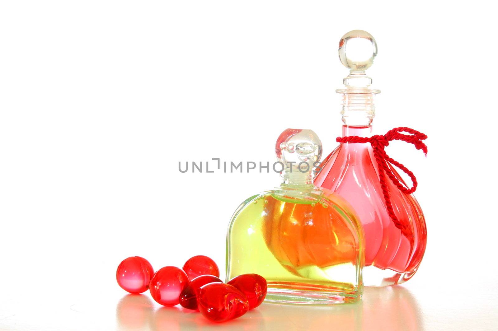 massage equipment isolated on white background with copyspace