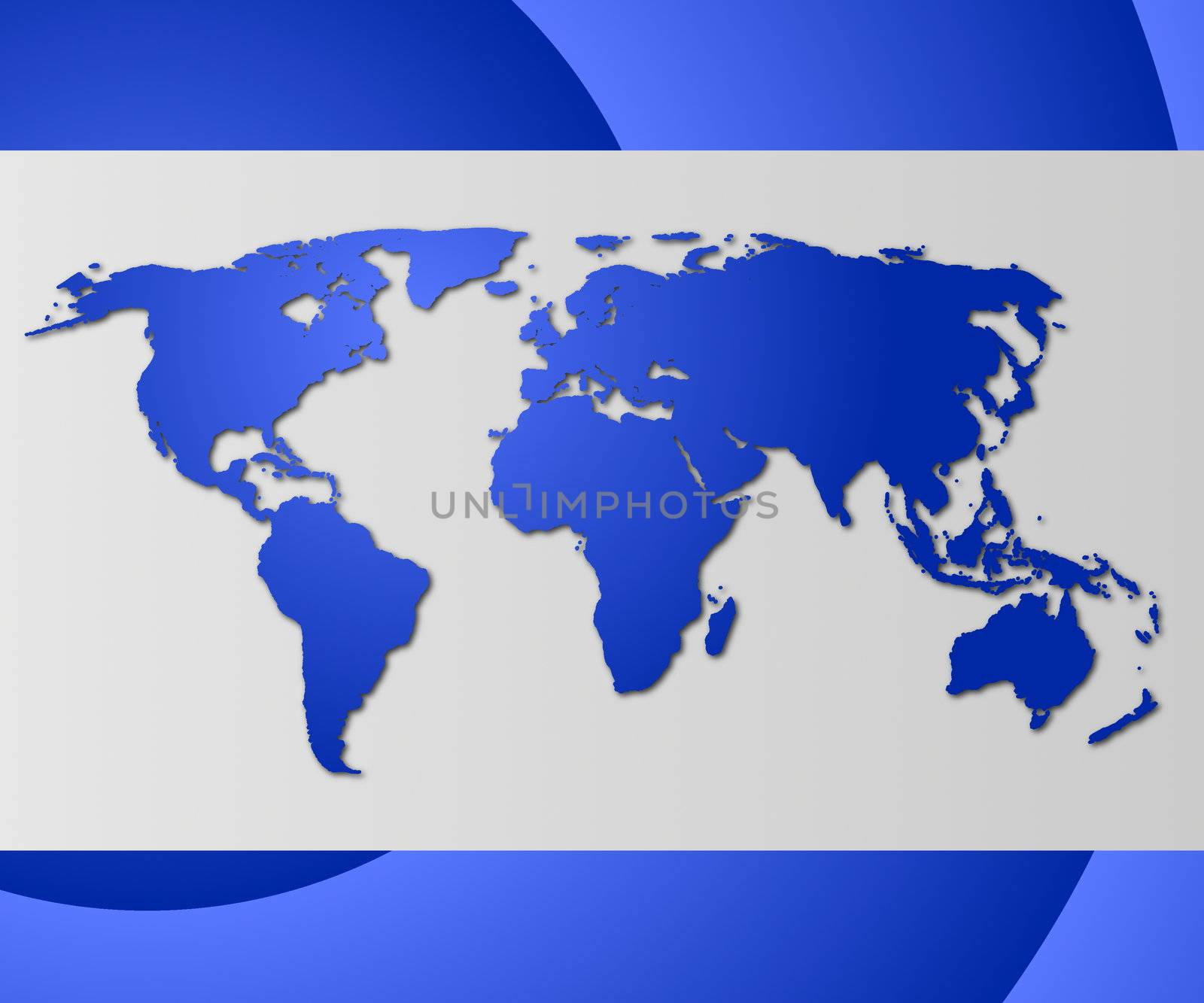 world map or globe business card with copyspace