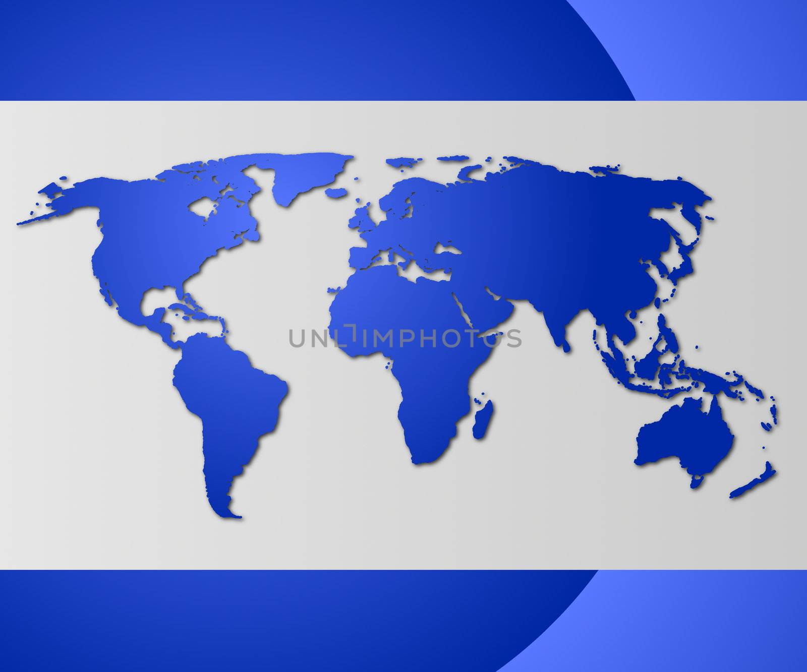 world map or globe with copyspace for text message