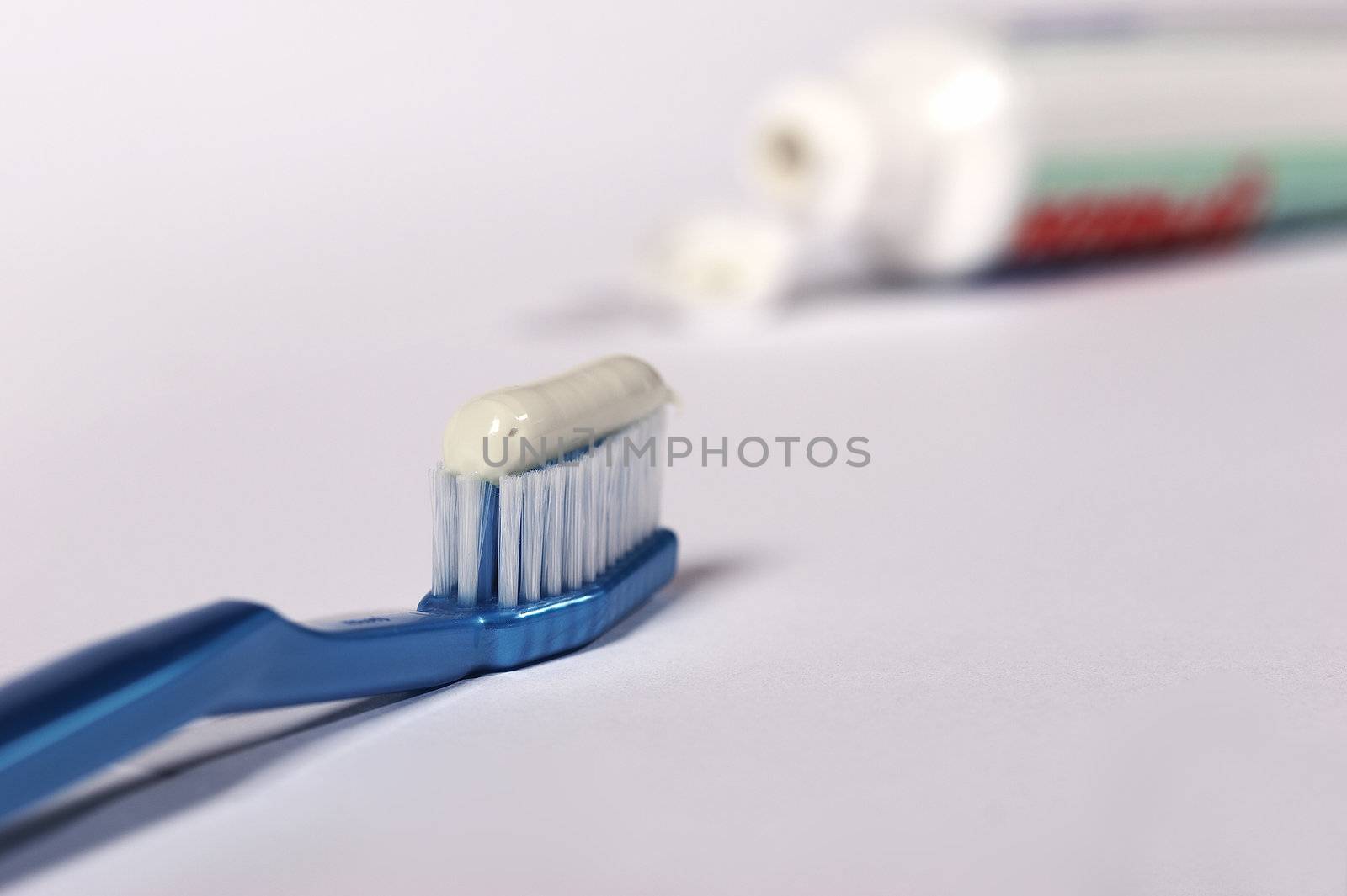 tooth-brush and tooth-paste