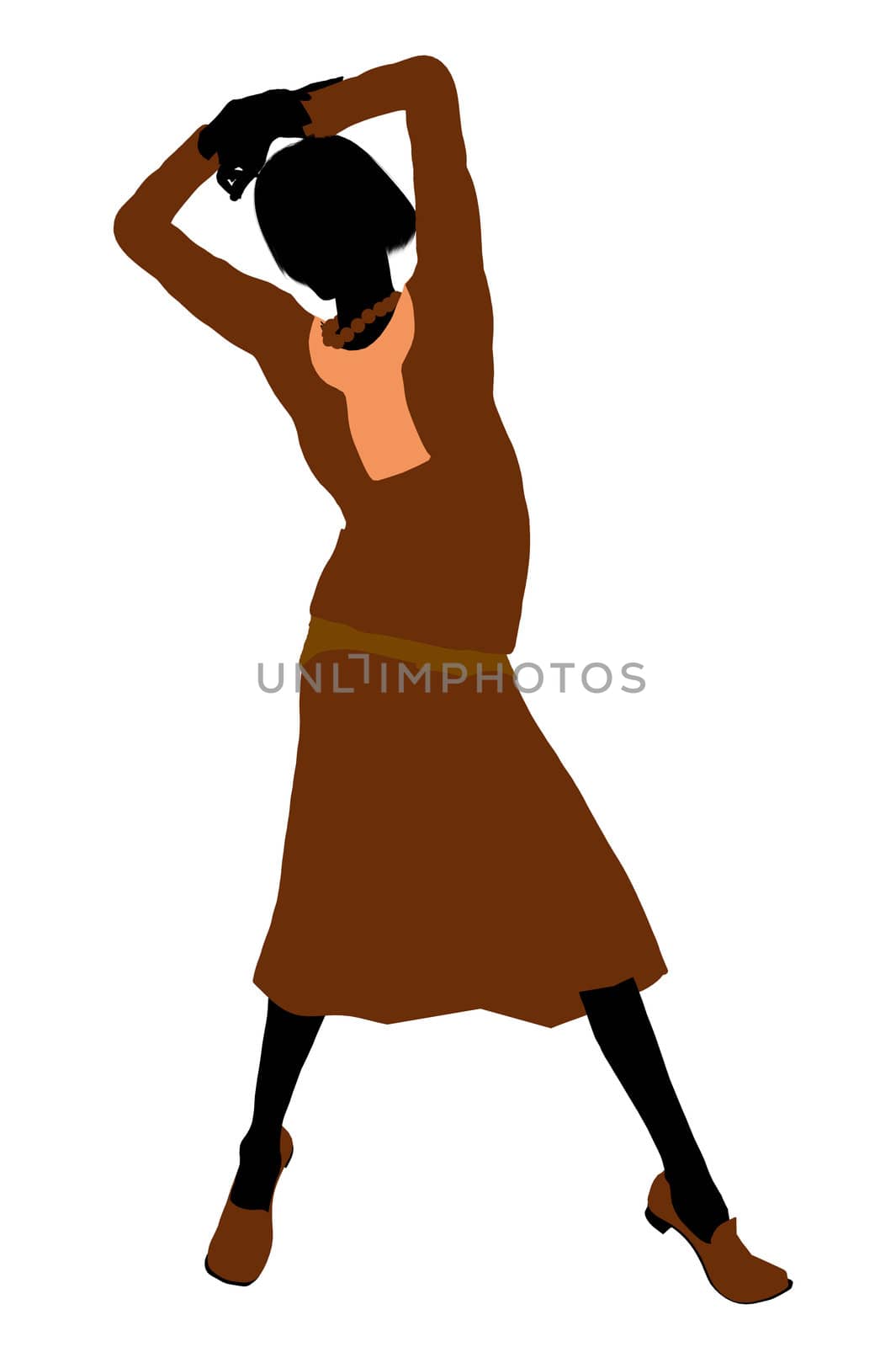 Conservative female illustration silhouette on a white background