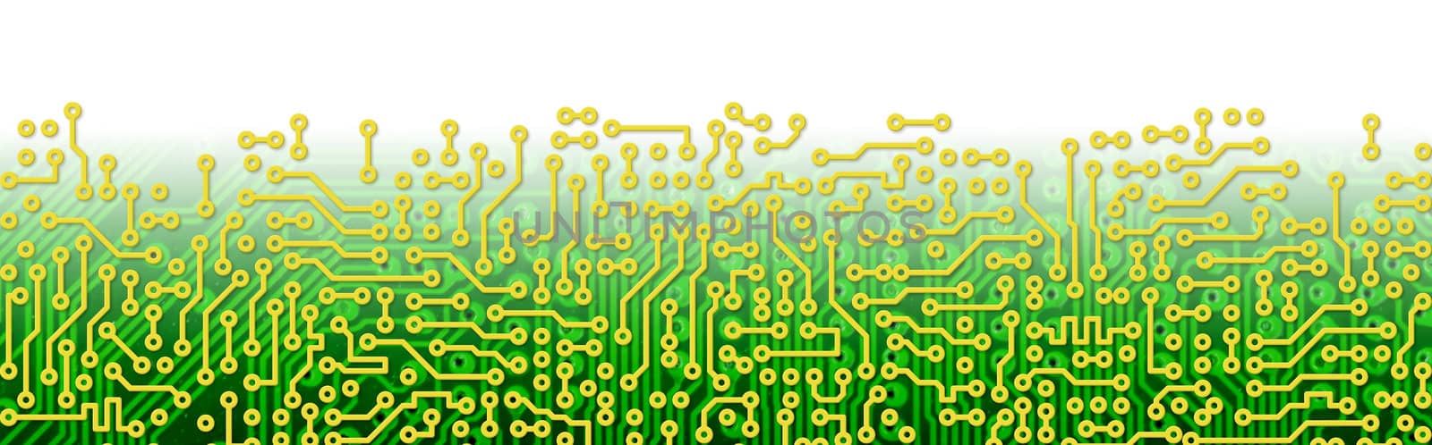 Green industrial circuit board graphical border