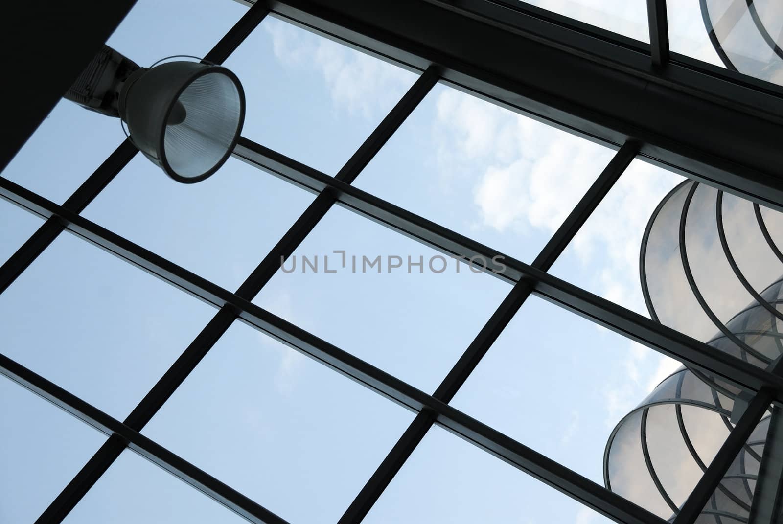 Skylight roof for a  modern airport terminal