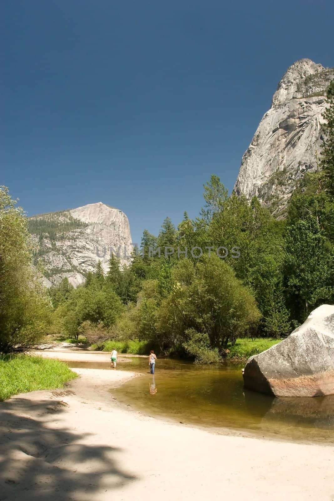 Mirror Lake is a lake in Yosemite National Park in California. This seasonal lake is close to disappearing due to sediment accumulation.