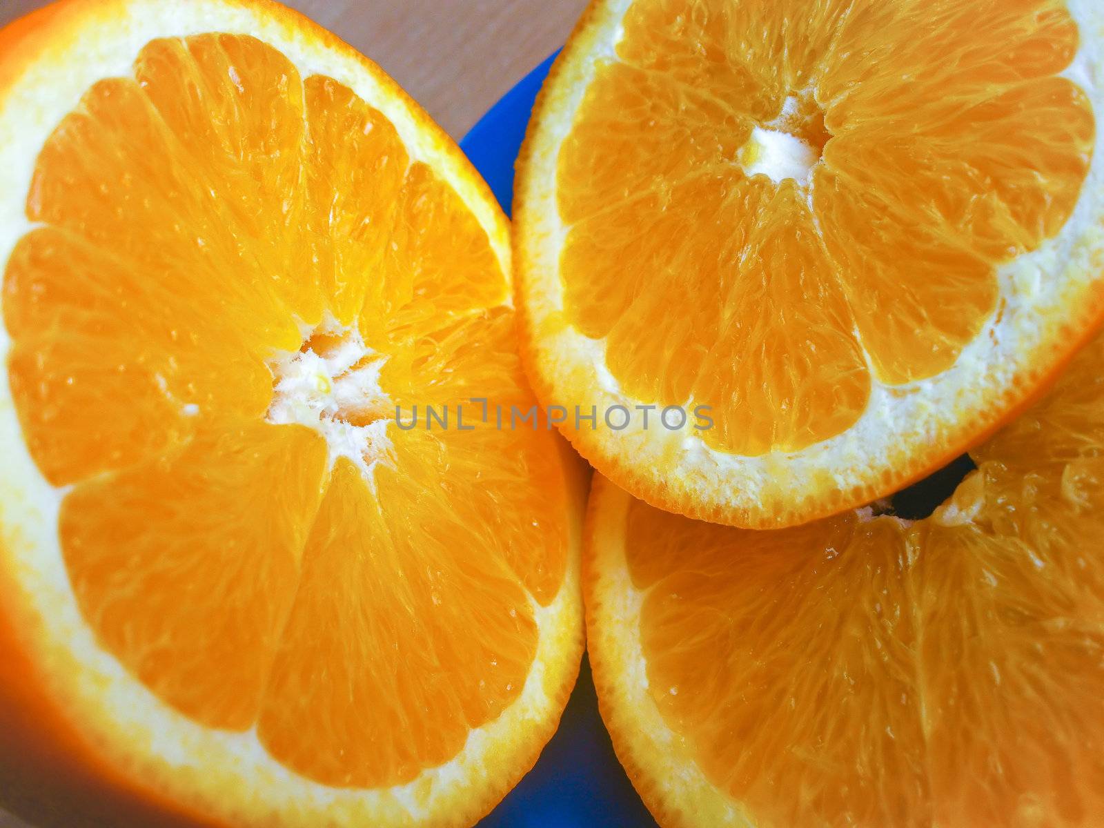tasty and sweet orange cut into slices