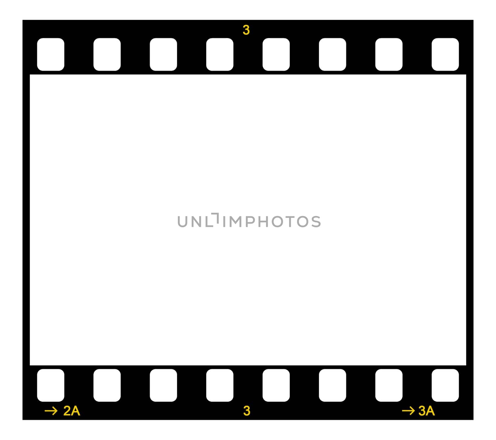 Single 35mm Film Negative Frame, Space For Own Picture Or Text