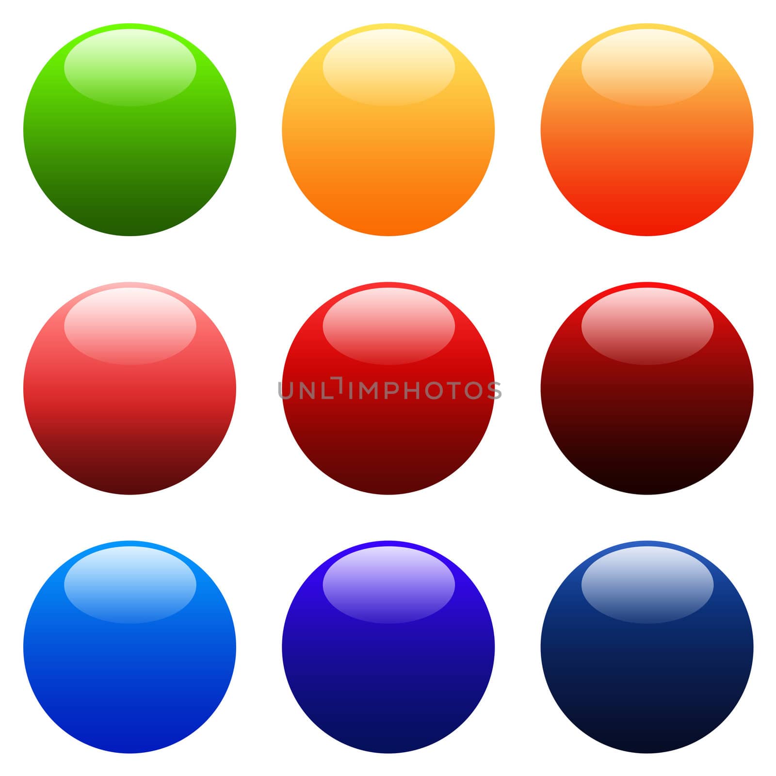 Colourful Round Gradient Web Buttons by thorsten