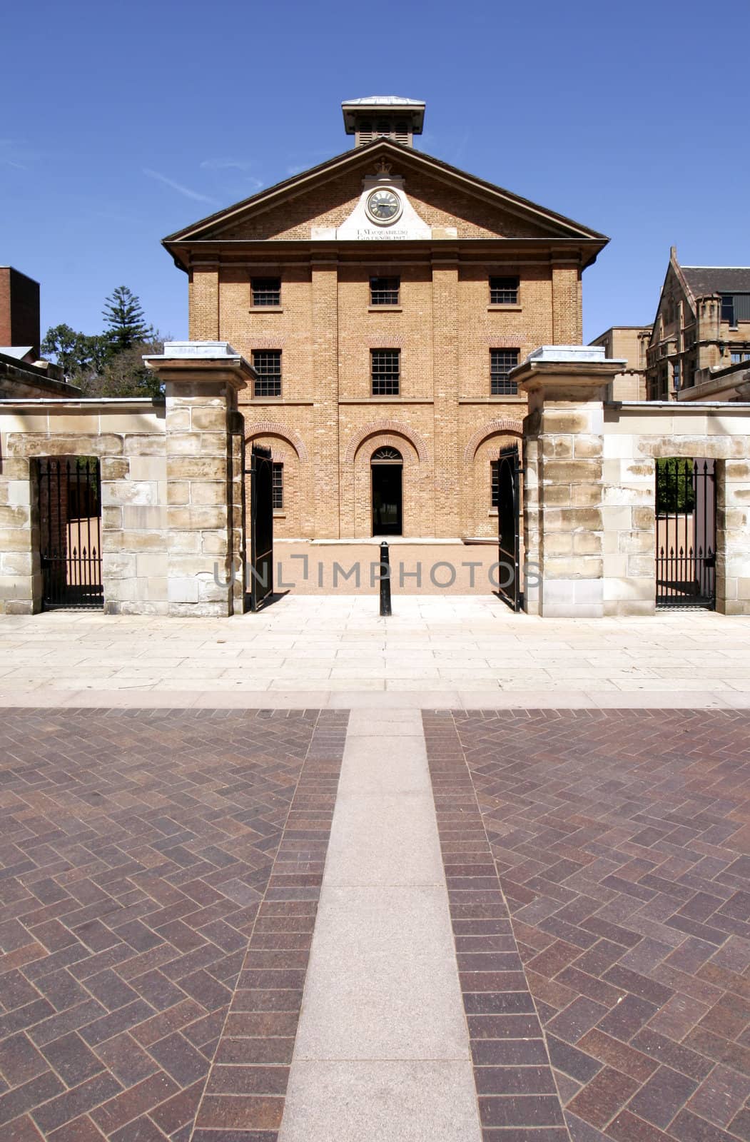 The Hyde Park Barracks popular colonial landmark in the historic precinct of Sydney, Australia