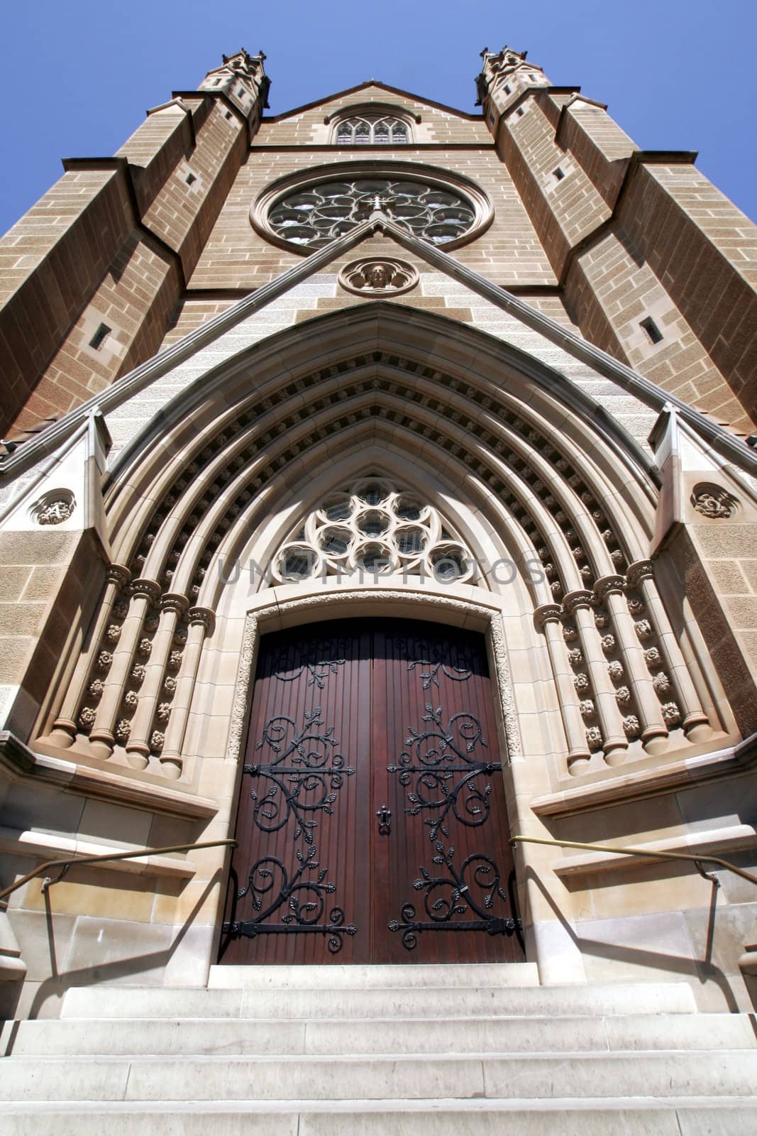 St Mary's Cathedral Entrance Door - Seat of the Roman Catholic Archbishop of Sydney, Australia