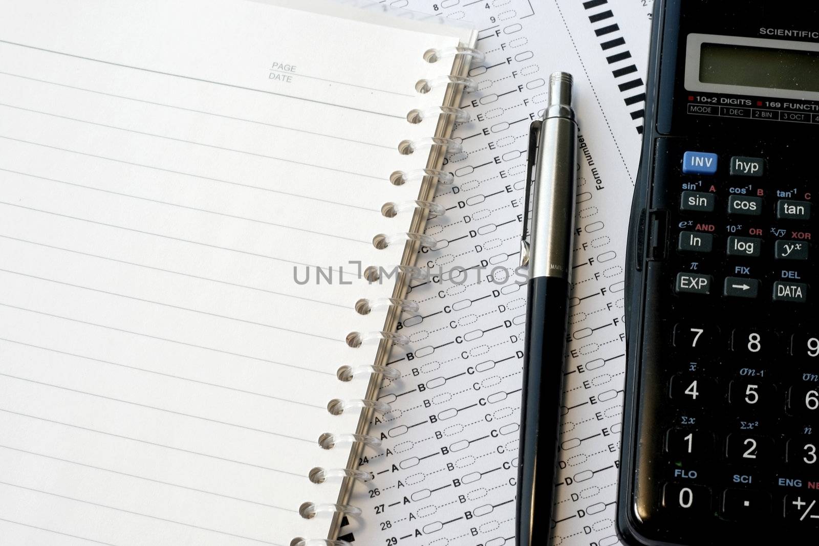 Spiral Notebook and Calculator by sacatani