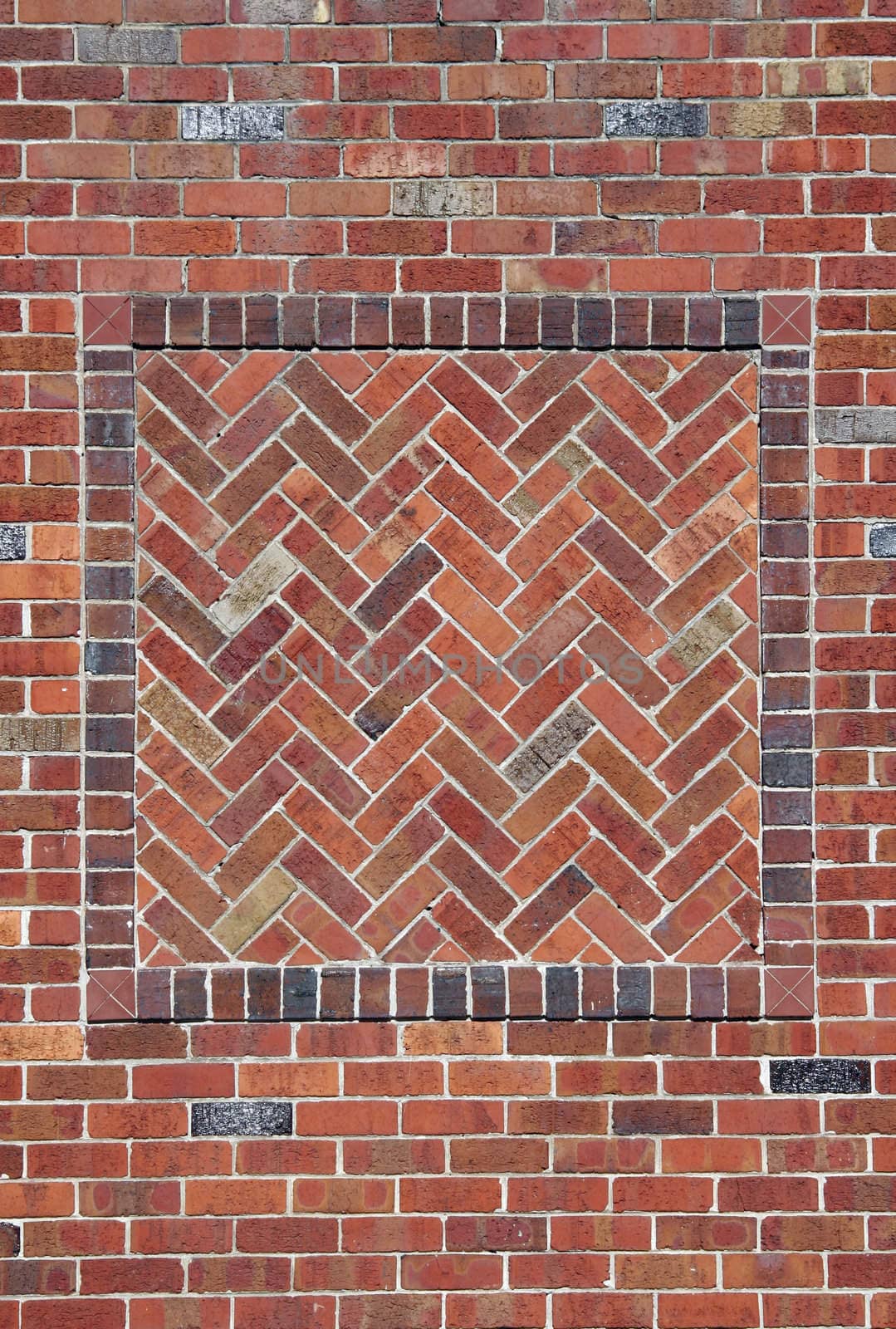 Stone Texture, Small Red Bricks In A Pattern, Wall Surface, Background