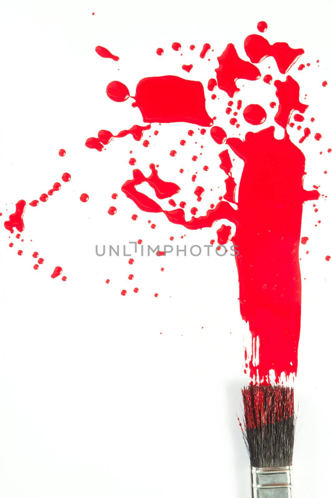 The abstract image from red  colors on a white background