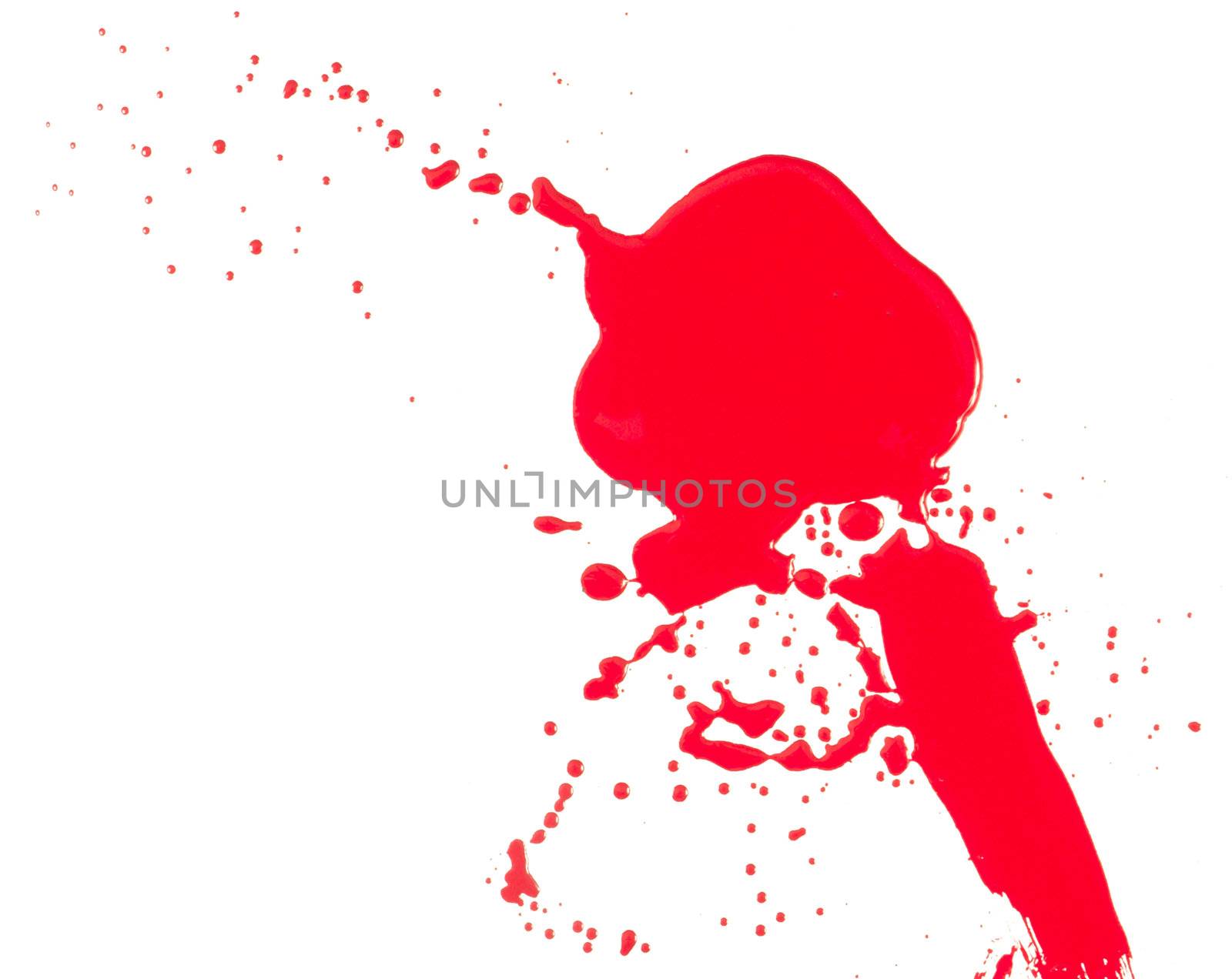 The abstract image red color  on a white background