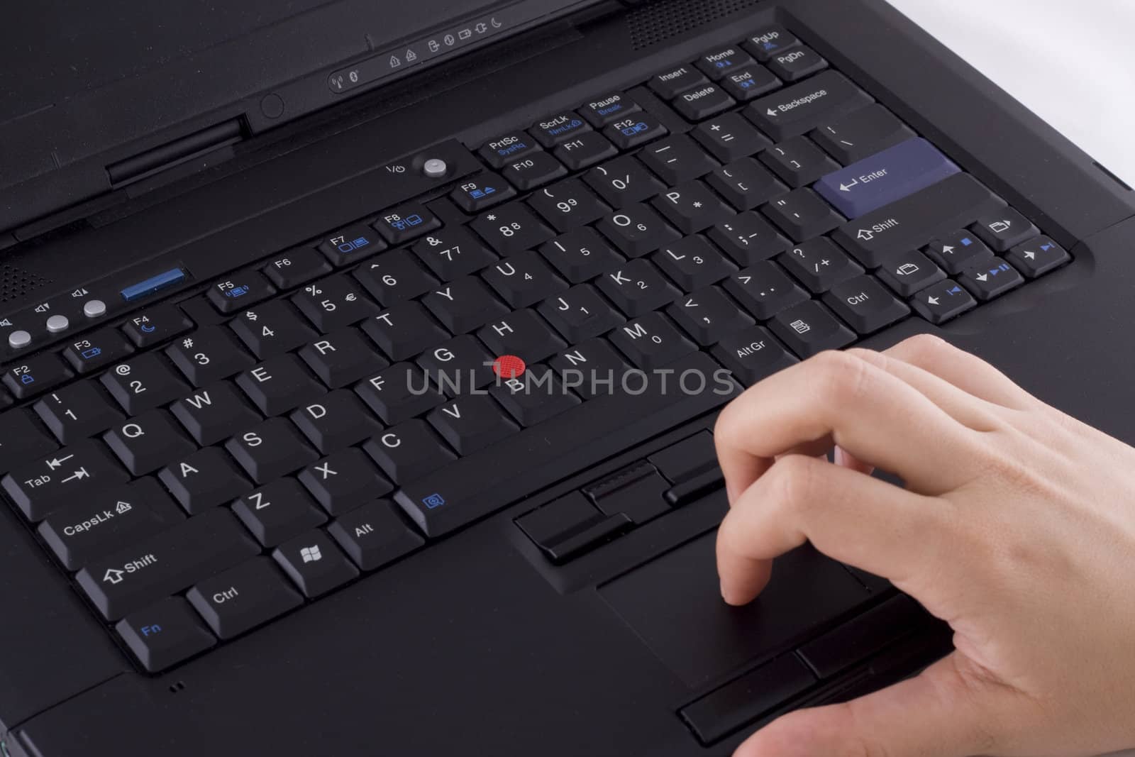 work on a laptop's touchpad