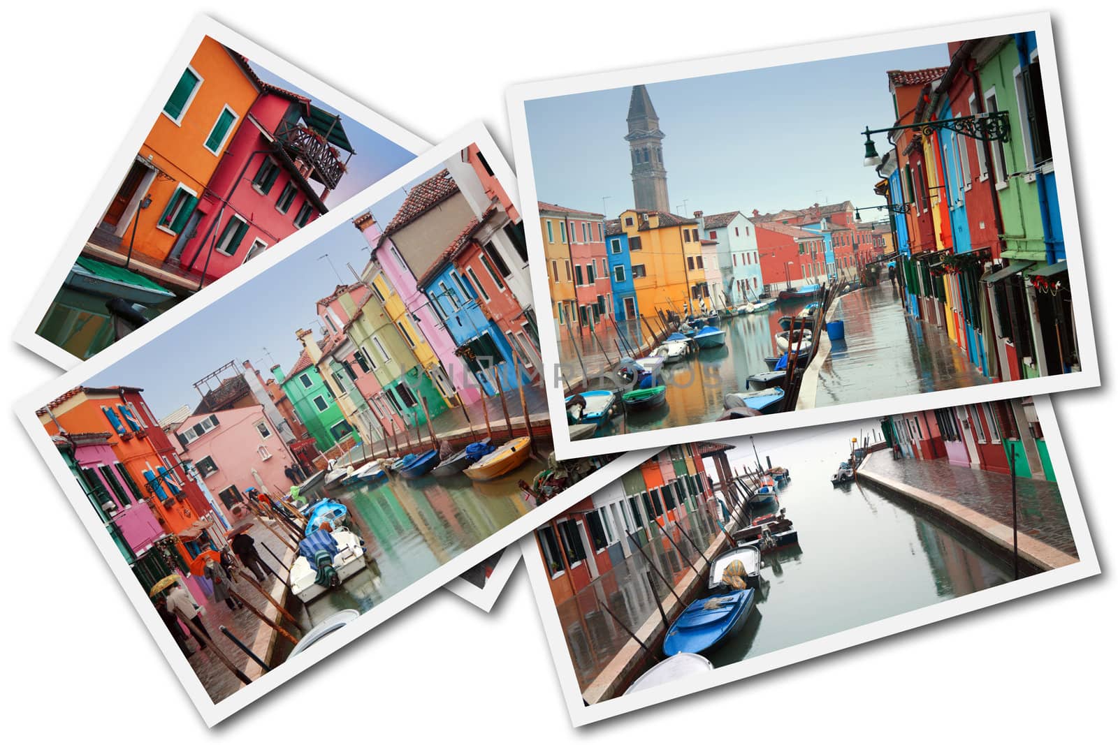 Collage of Burano Island, Venice, Italy by landon