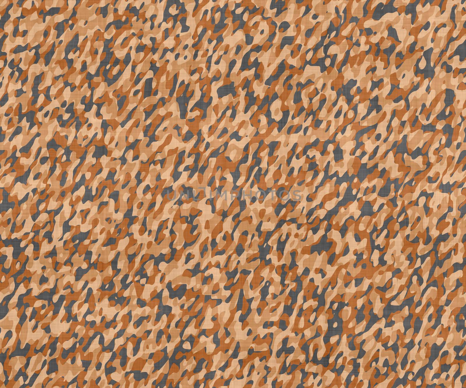 large seamless image of cloth printed with military camouflage pattern