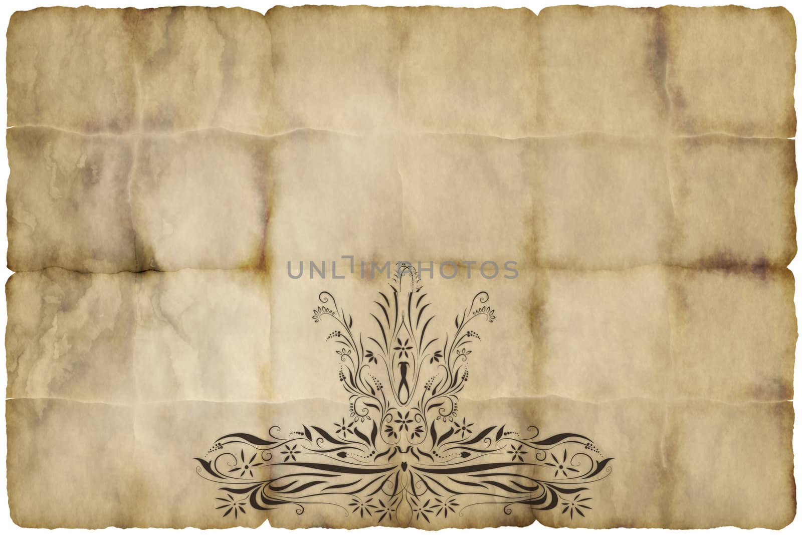background image of old paper or parchment with regal design