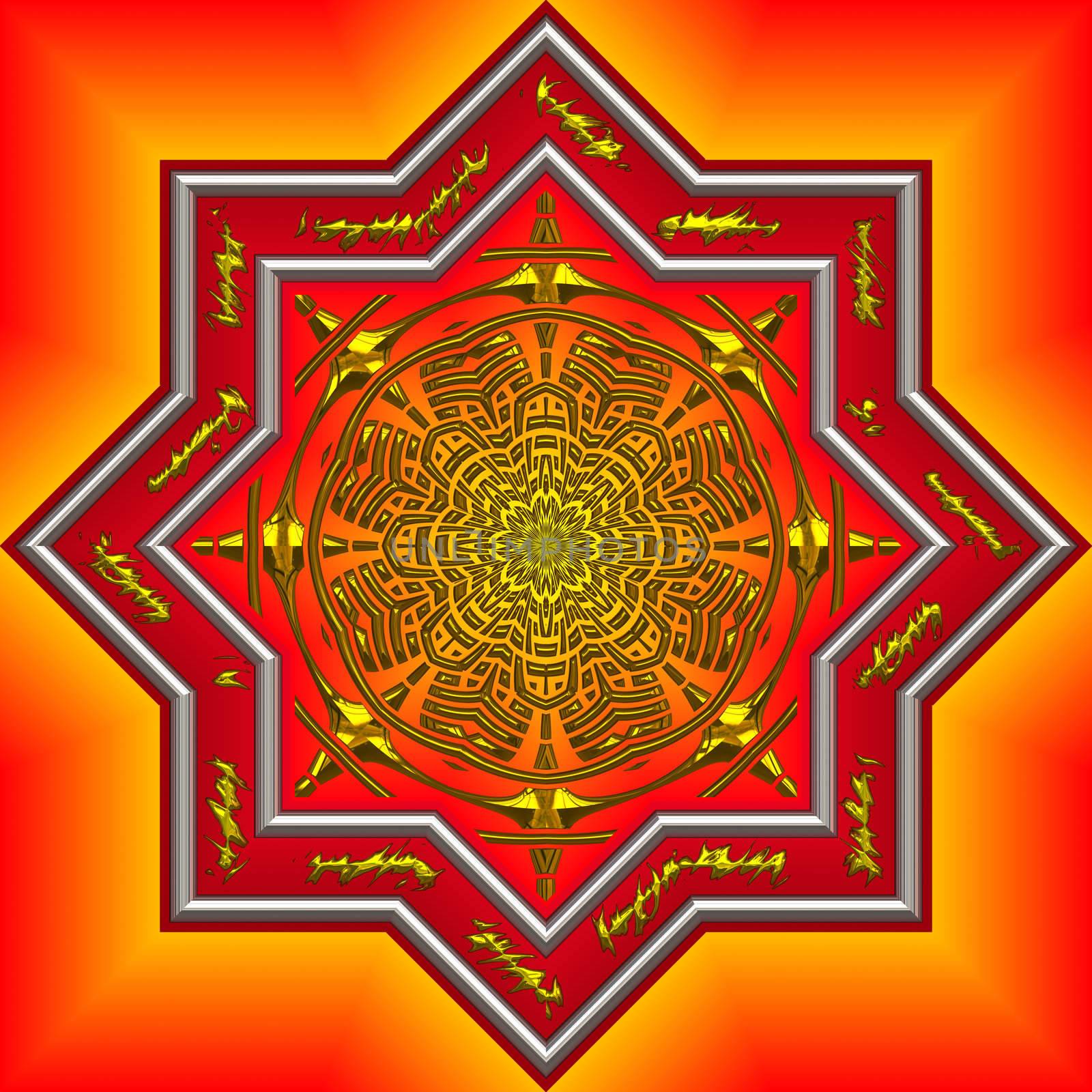 big bright and beautifully intrique mandala design