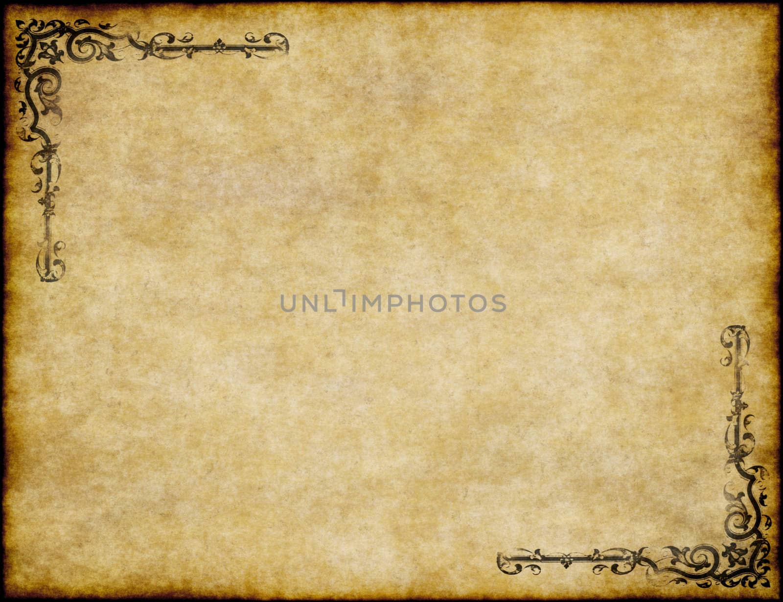 great background of old parchment paper texture with ornate design